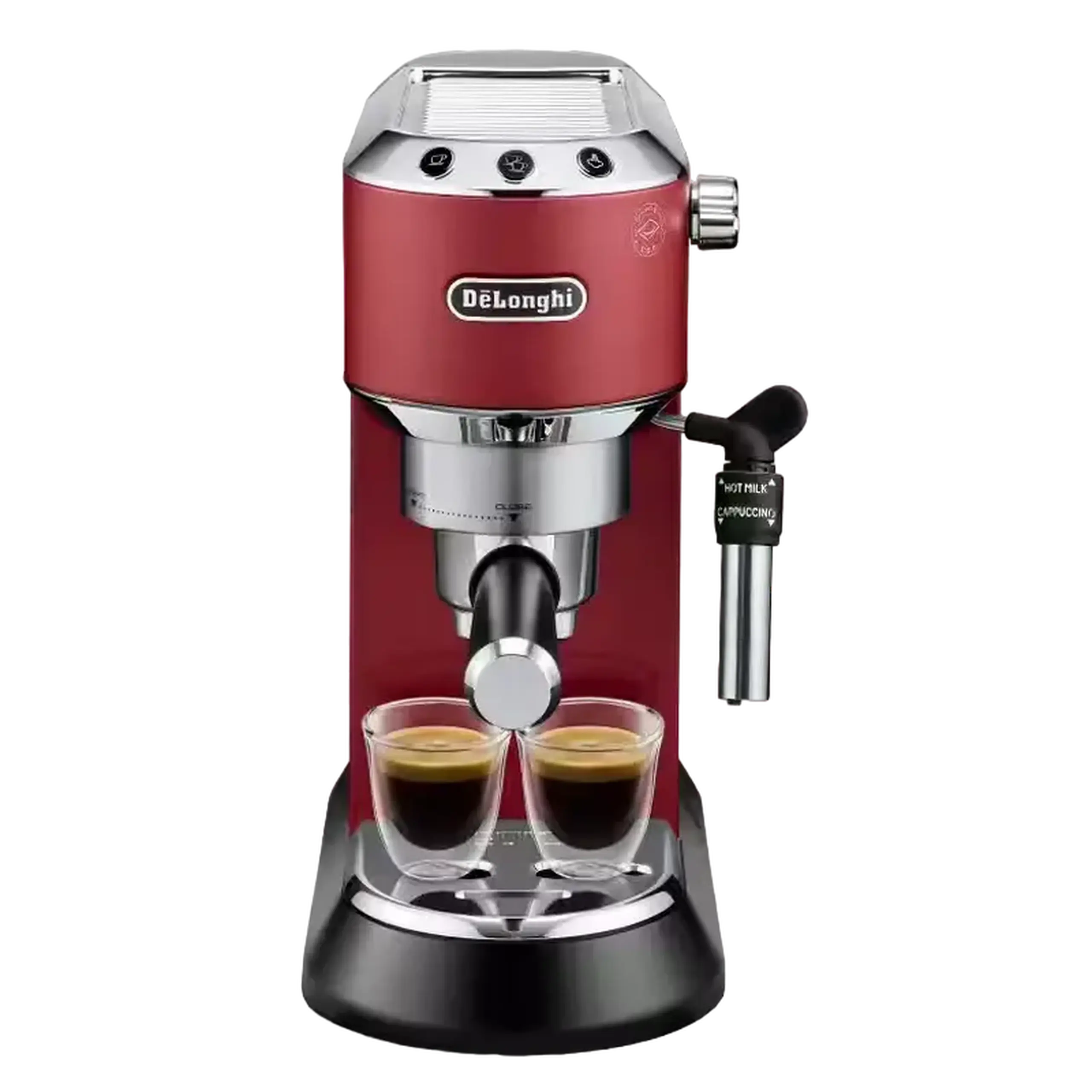 Cafetiera manuala DeLonghi Dedica Pump Espresso, 1300W, Roșu