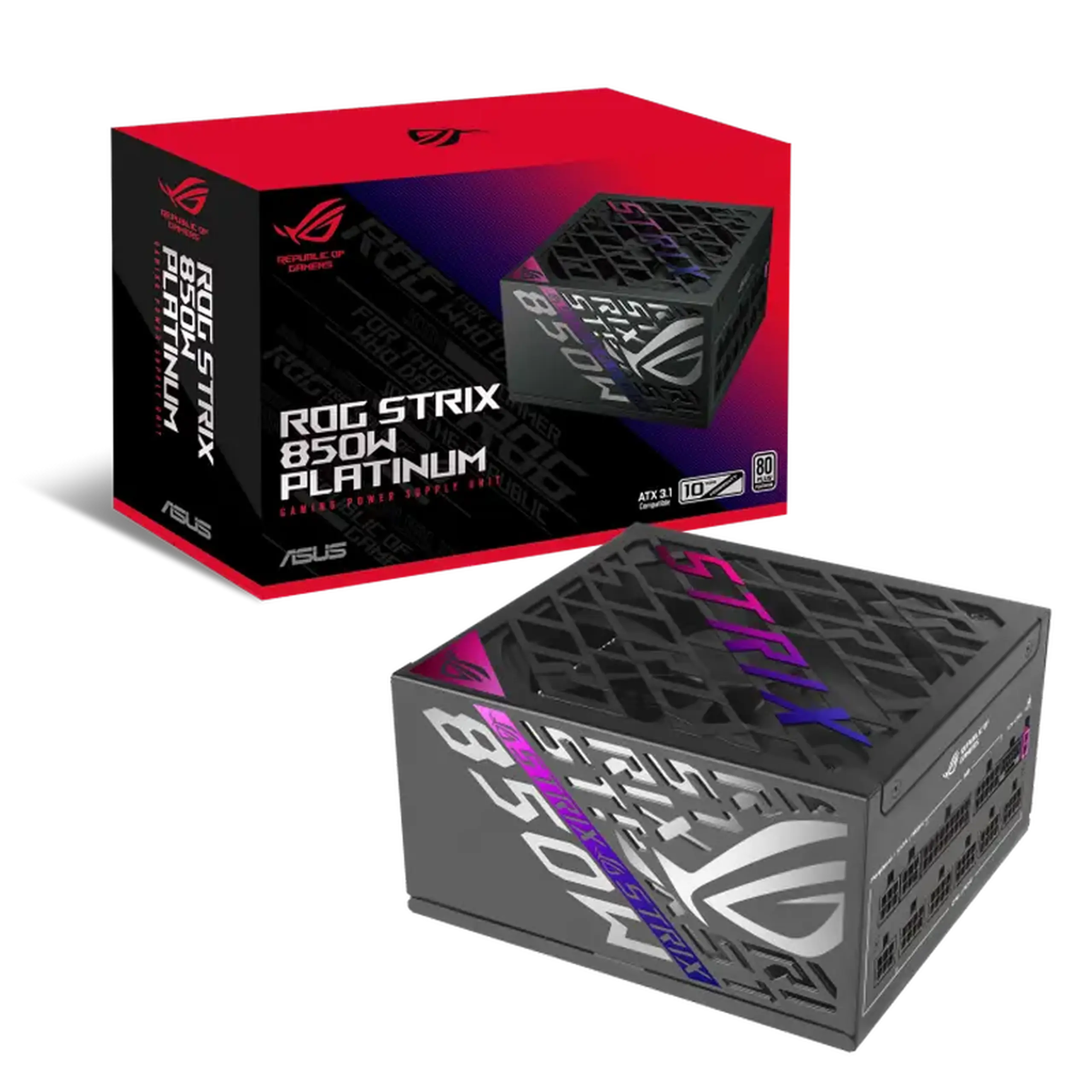 Sursă Alimentare PC ASUS ROG Strix 850W Platinum, ATX, Complet modular