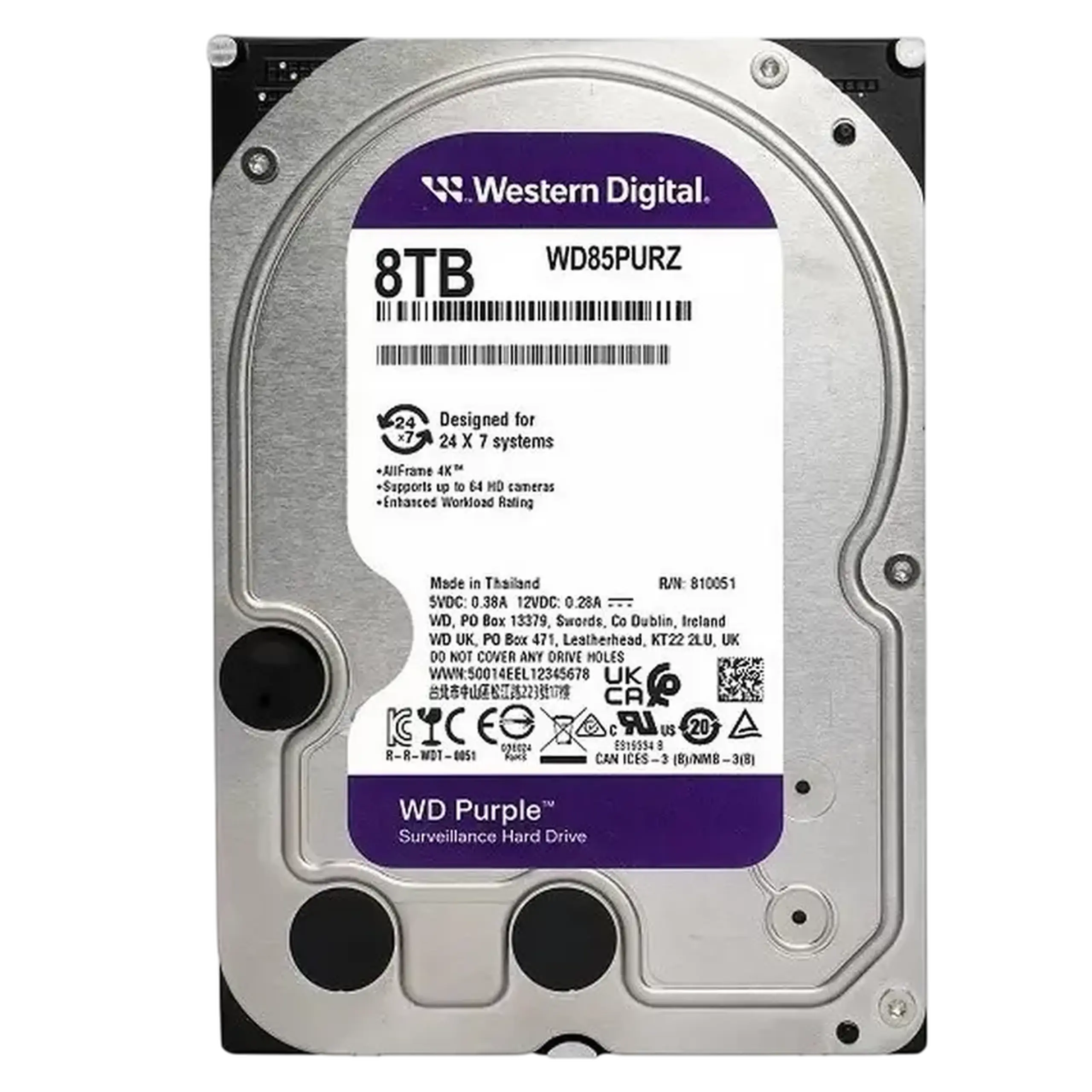 Unitate HDD Western Digital WD Purple, 3.5", 8 TB <WD85PURZ>