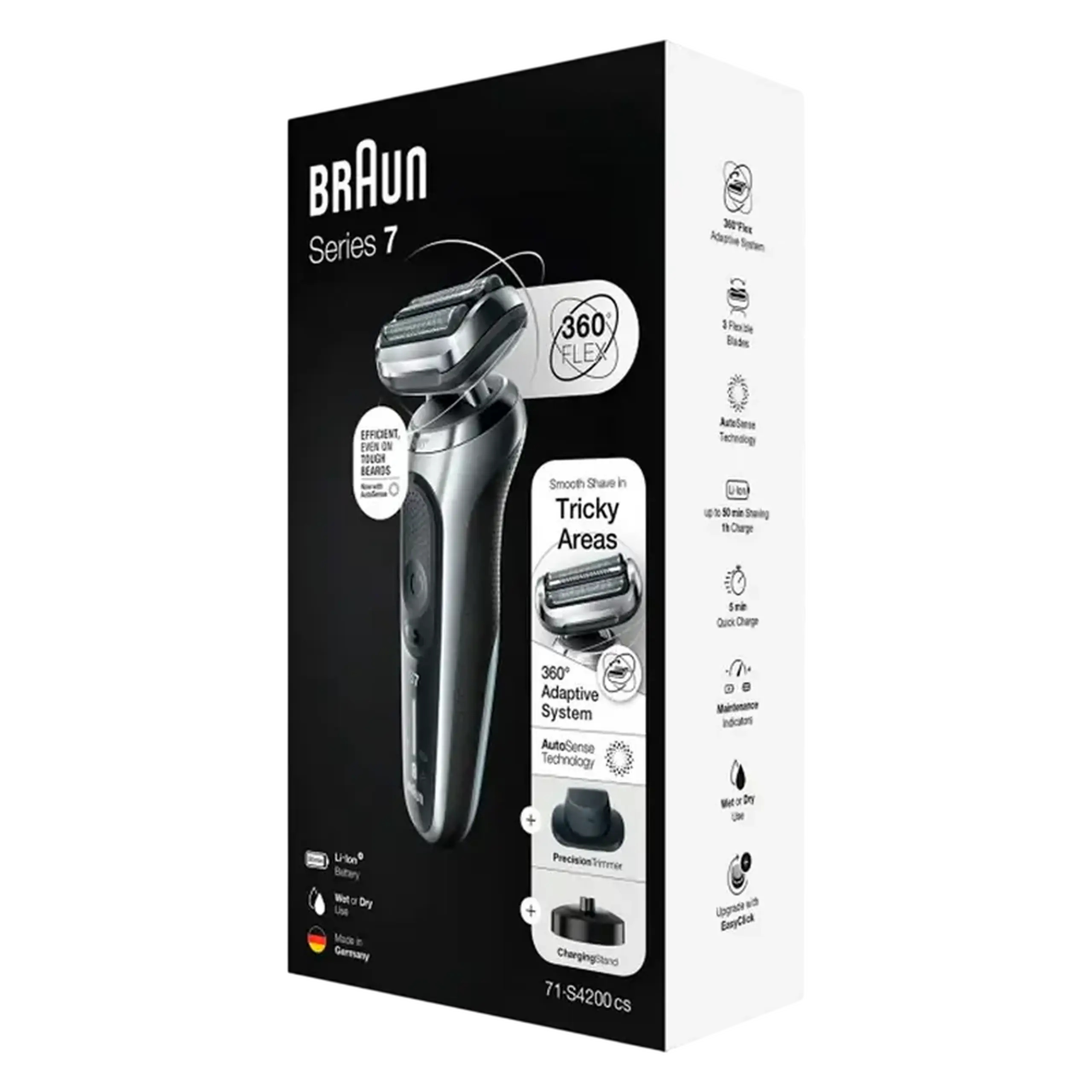 Aparat de ras electric Braun 71-S4200cs, Argintiu