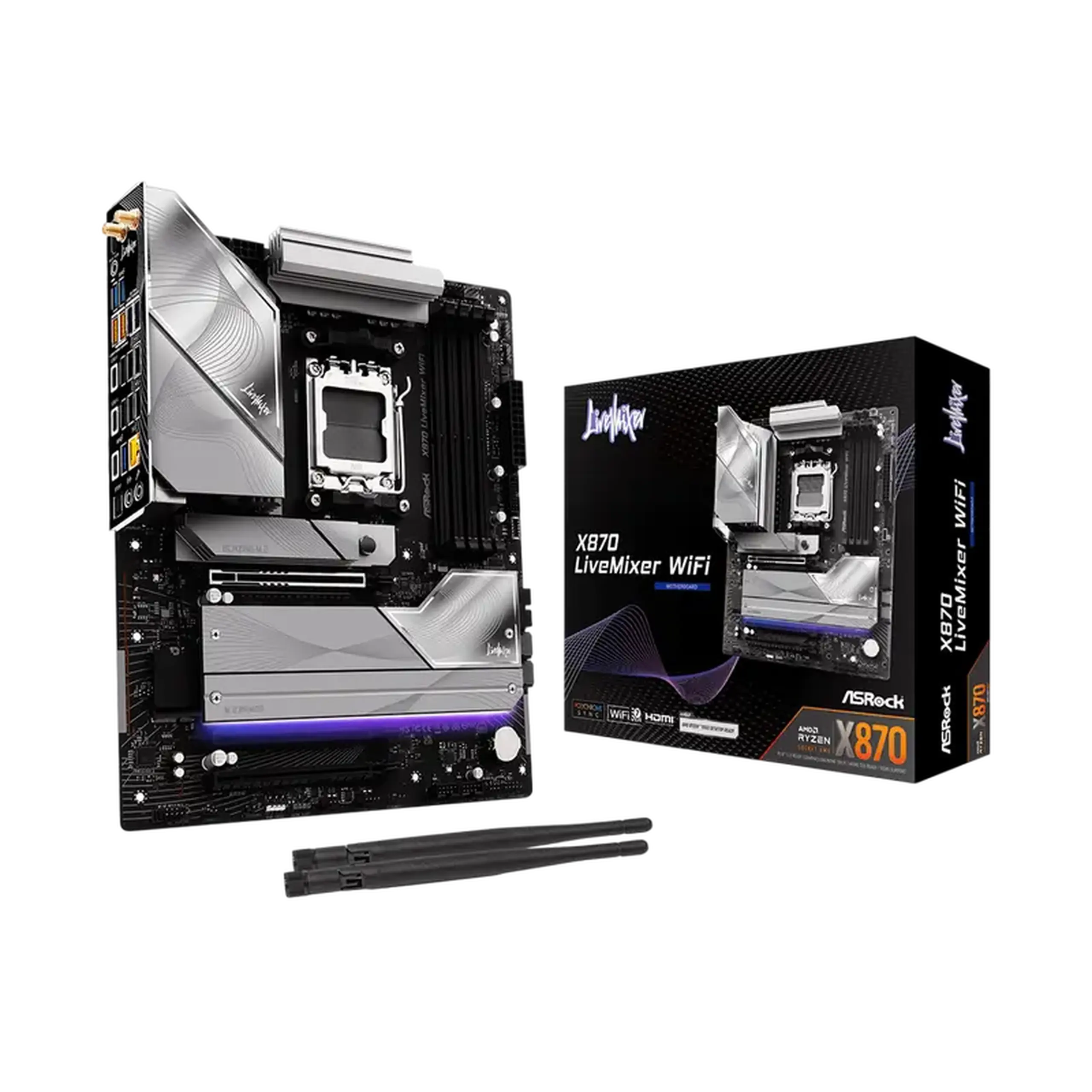 Placă de bază ASRock X870 LIVEMIXER WIFI, AM5, AMD X870, ATX