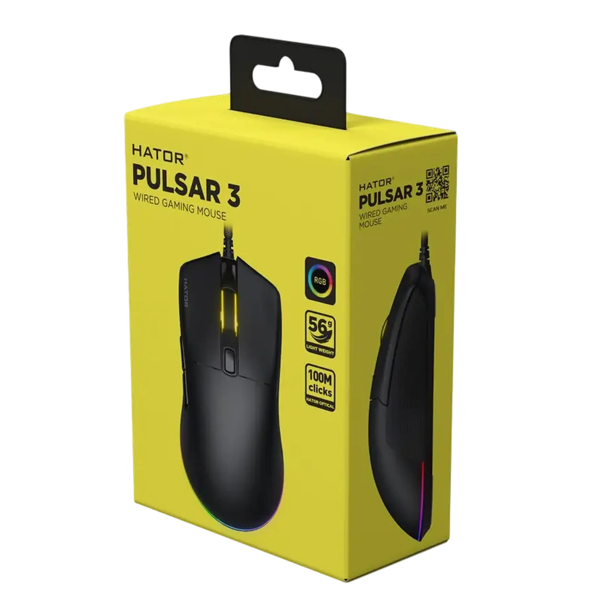 Gaming Mouse HATOR Pulsar 3, Negru