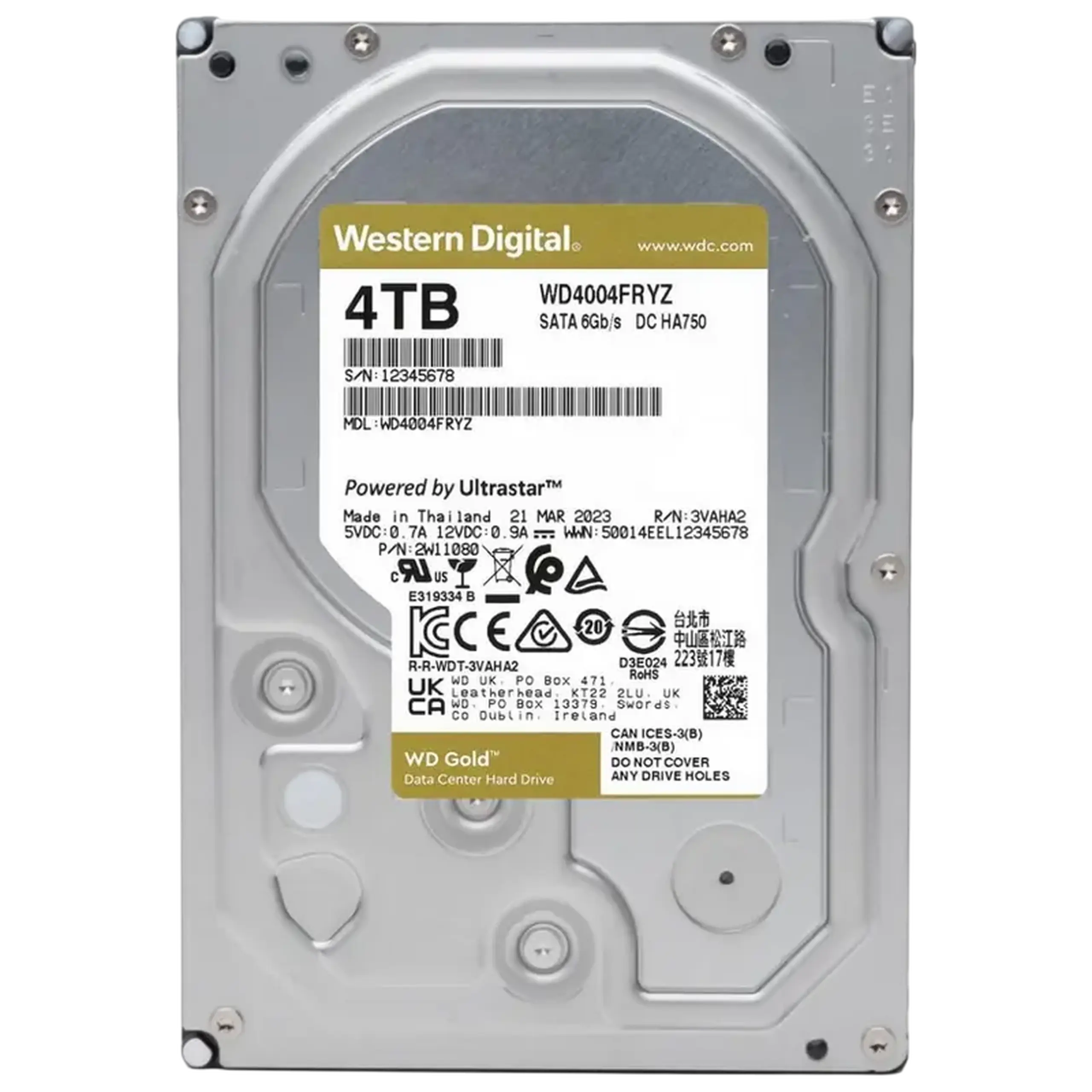 Unitate HDD Western Digital WD Gold, 3.5", 4 TB <WD4004FRYZ>