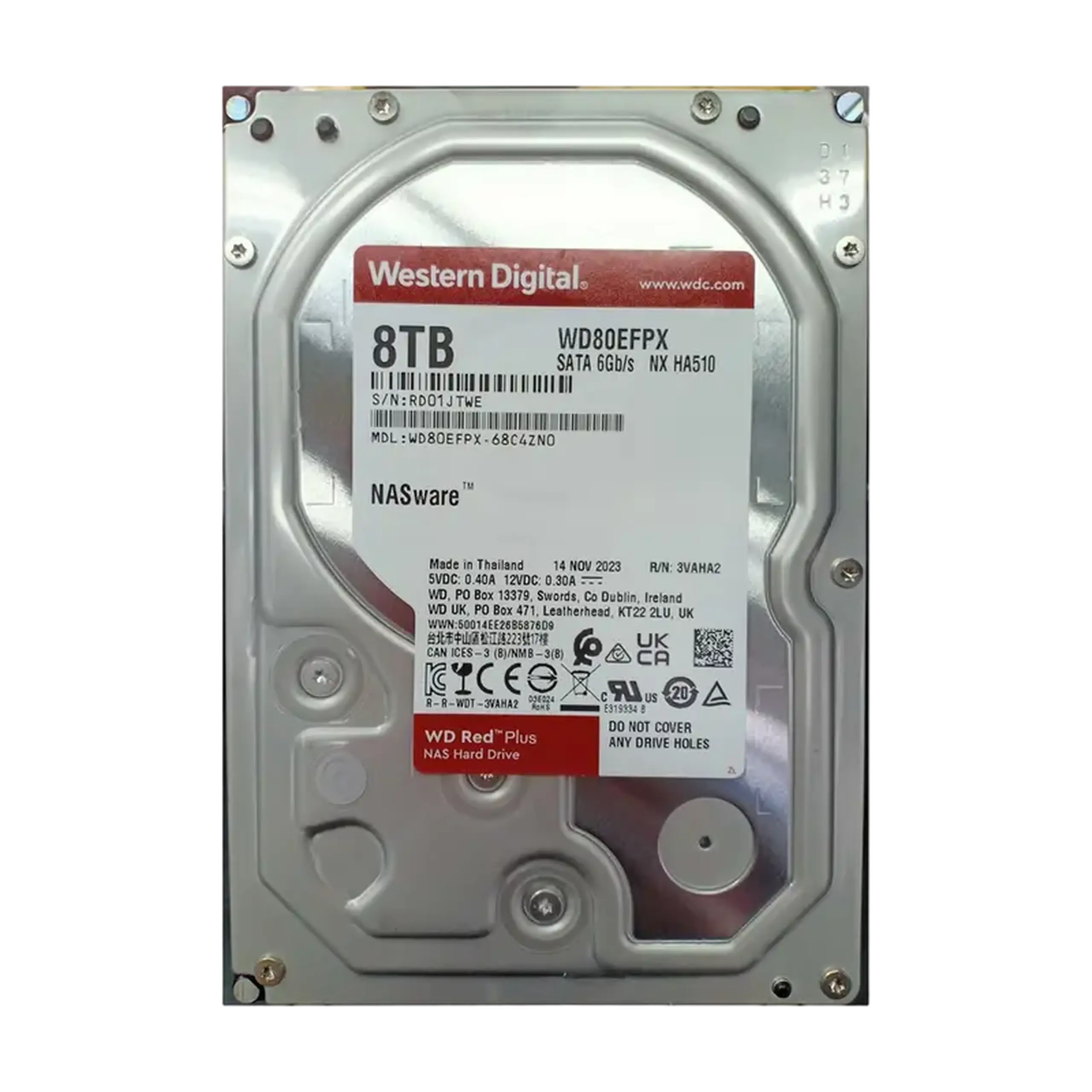 Unitate HDD Western Digital WD Red Plus, 3.5", 8 TB <WD80EFPX>