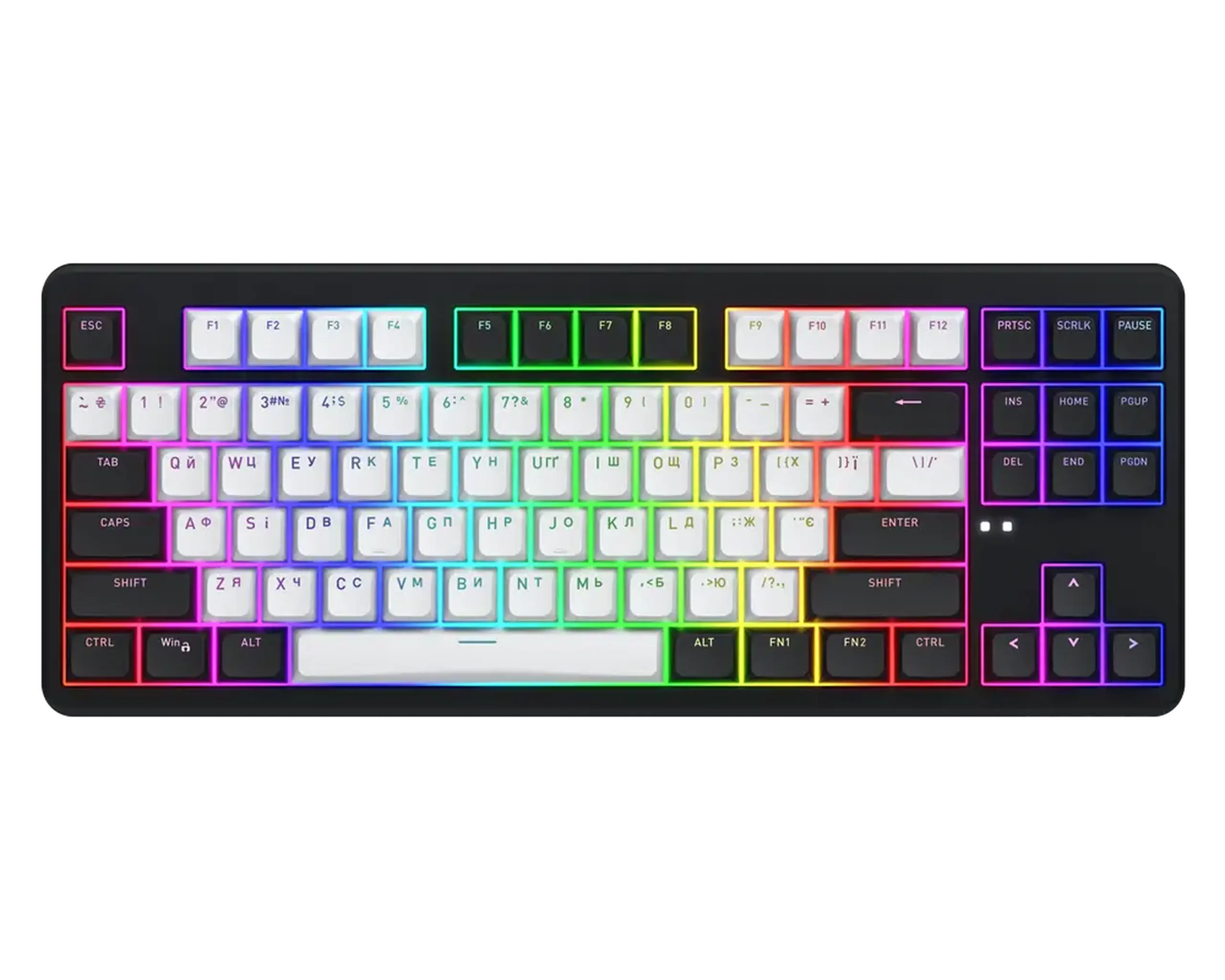 Tastatură HATOR Rockfall 3 TKL, Cu fir / Fără fir, Negru