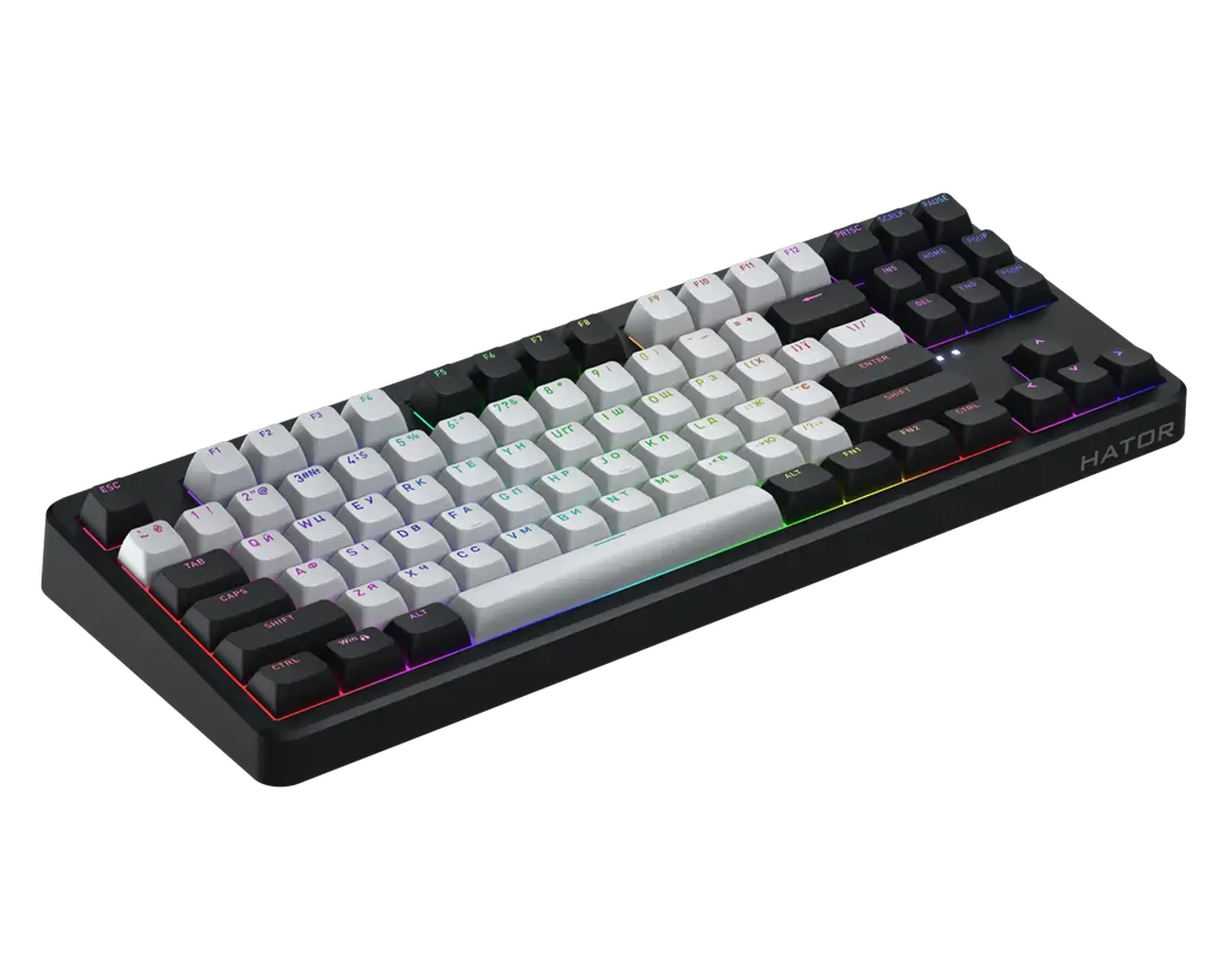 Tastatură HATOR Rockfall 3 TKL, Cu fir / Fără fir, Negru