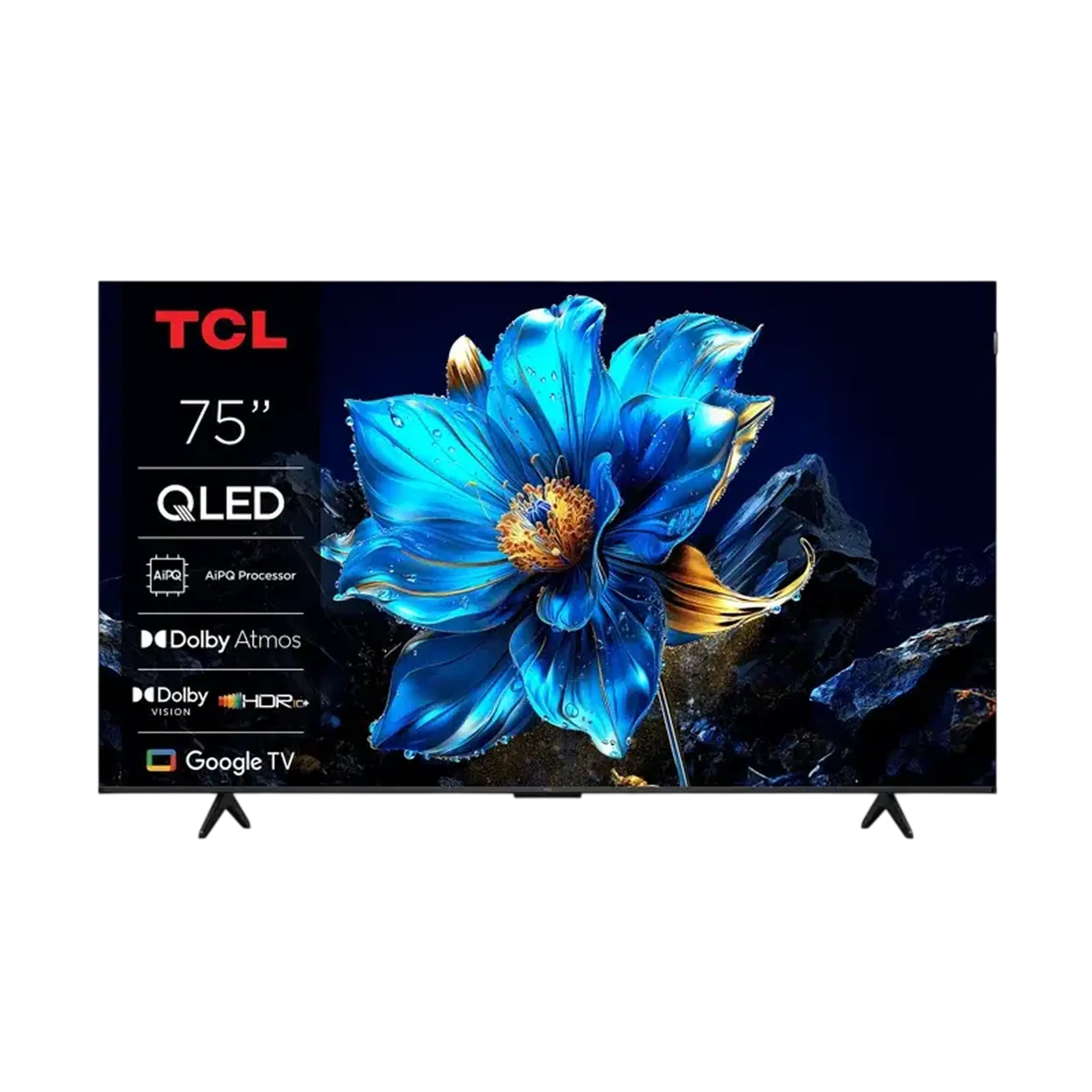 75" QLED SMART TV TCL 75T69C, 3840x2160 4K UHD, Google TV, Negru