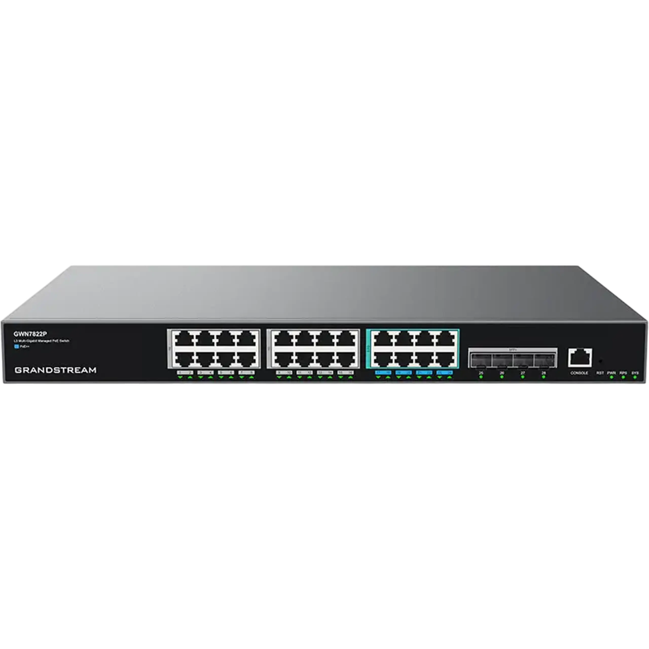 Comutator PoE Grandstream GWN7822P, 8x PoE++(802.3bt), 16x PoE+ (802.3at)