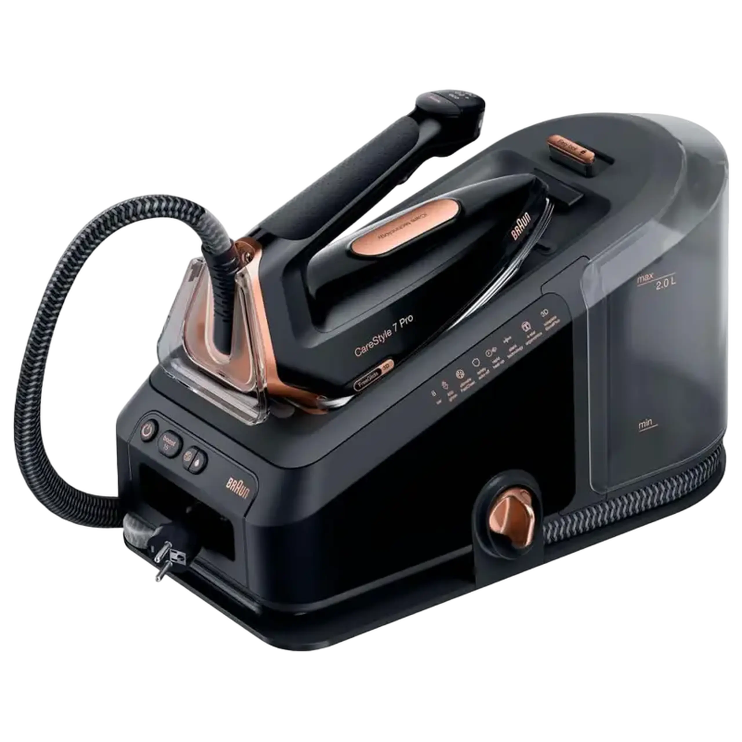 Fier de călcat cu generator de abur Braun IS 7286BK SS, 2700W
