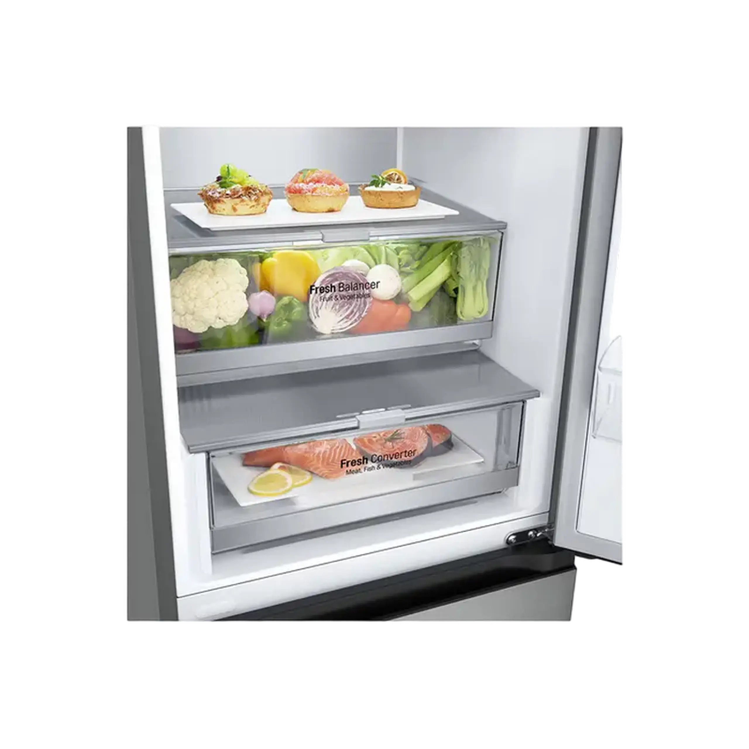 Frigider LG GBV7280DPY, Oțel inoxidabil