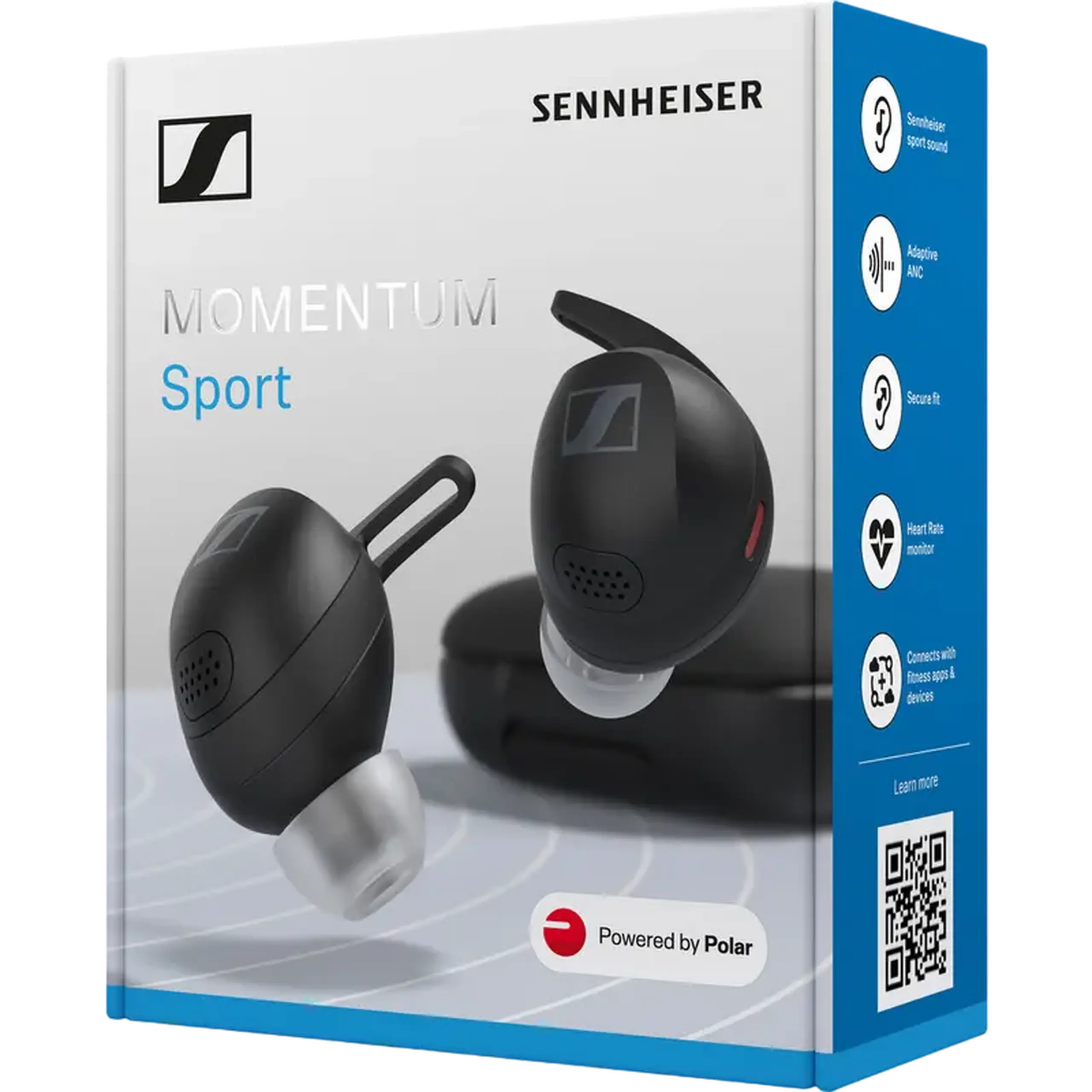 Căști Sennheiser Momentum Sport TWS, Negru