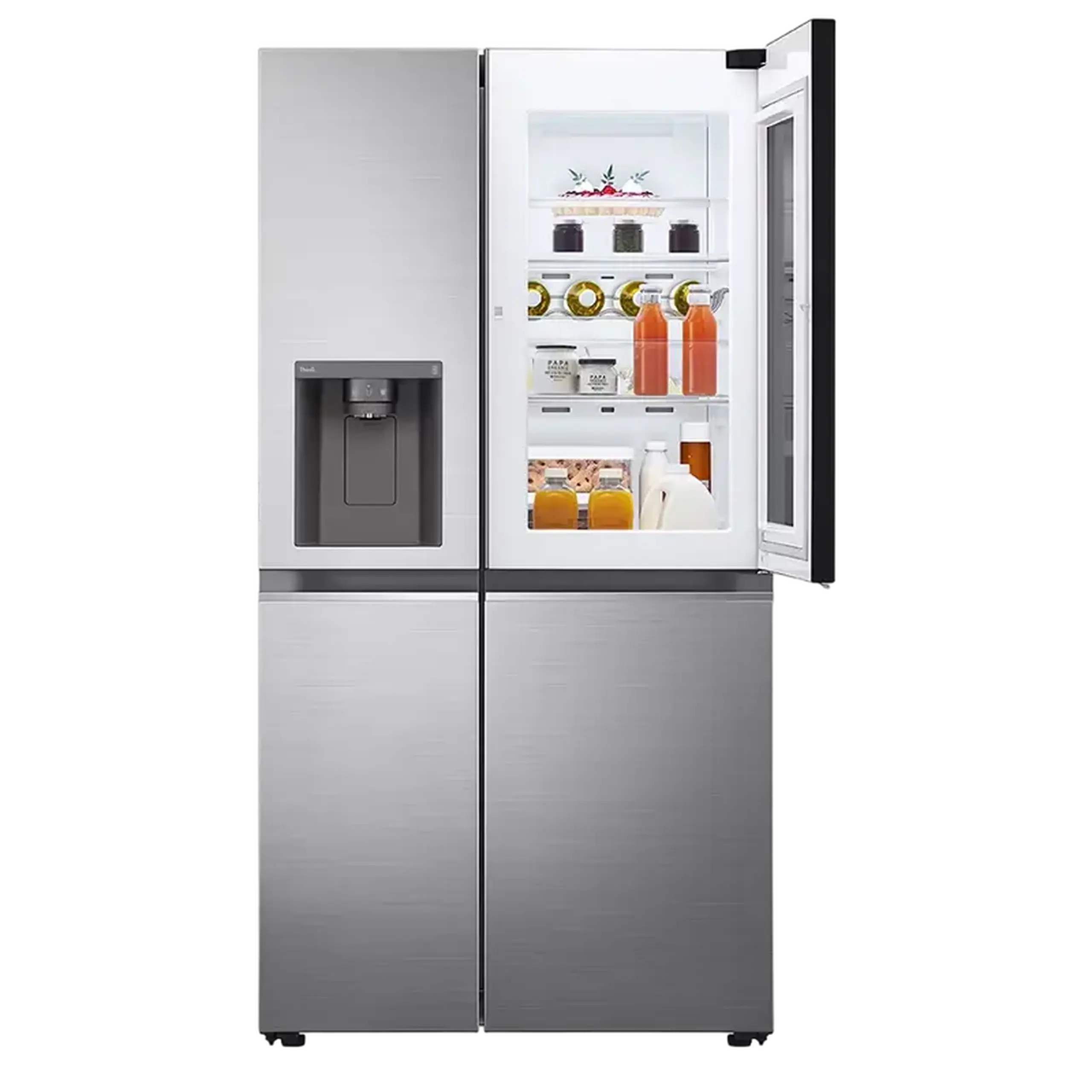 Frigider LG GSXV80PZLE, InstaView Door-in-Door™, Argintiu