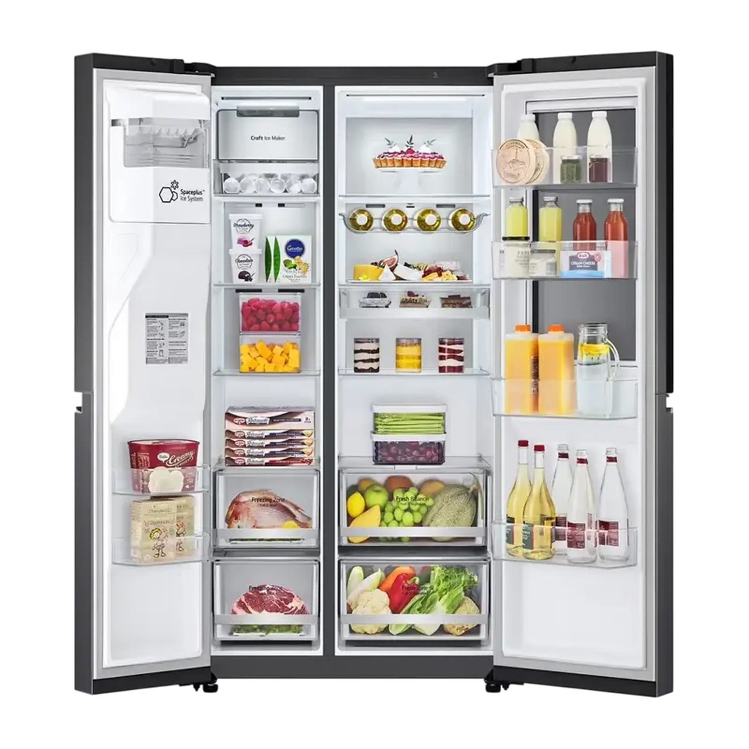 Frigider LG GSXV90MCDE, InstaView Door-in-Door™, Negru