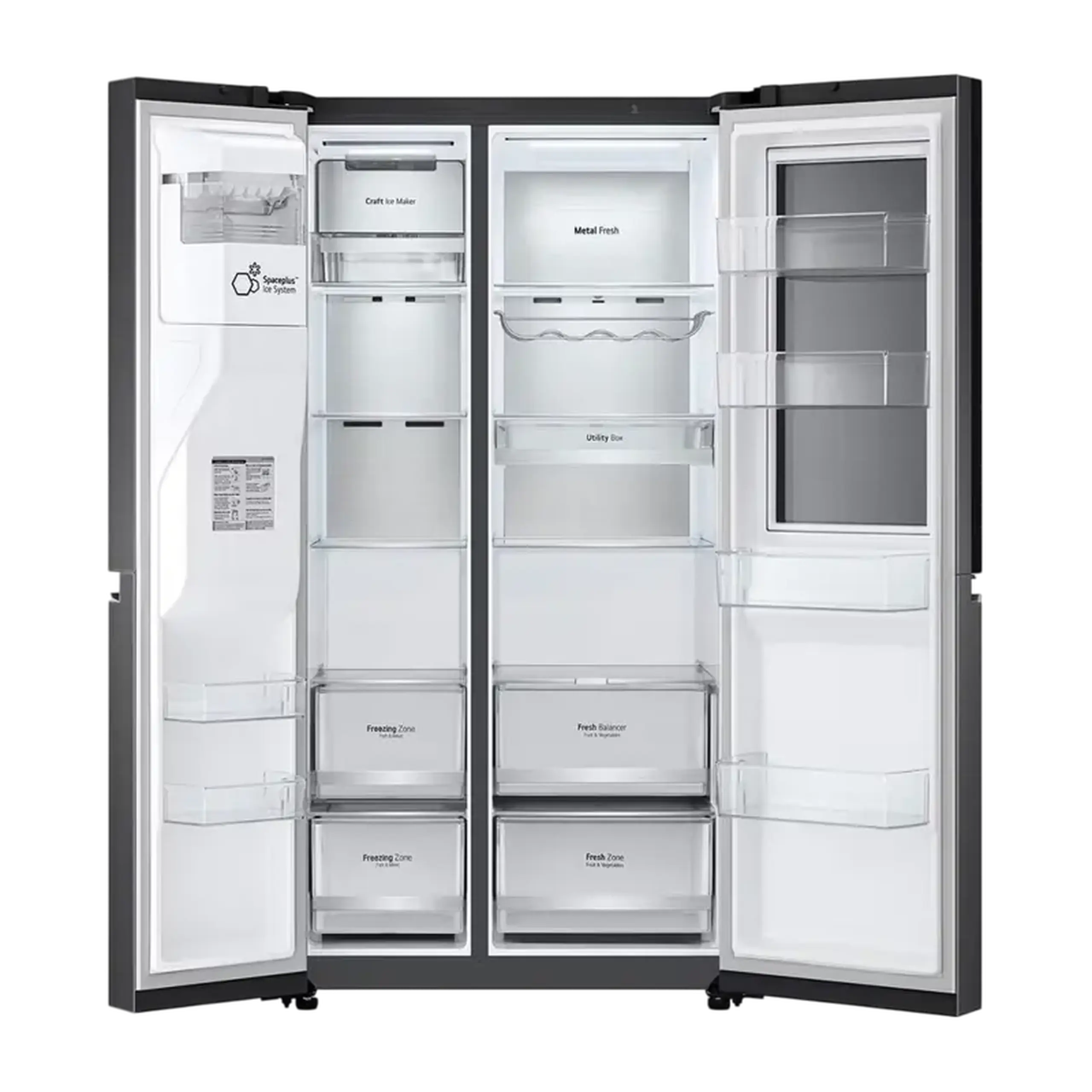 Frigider LG GSXV90MCDE, InstaView Door-in-Door™, Negru