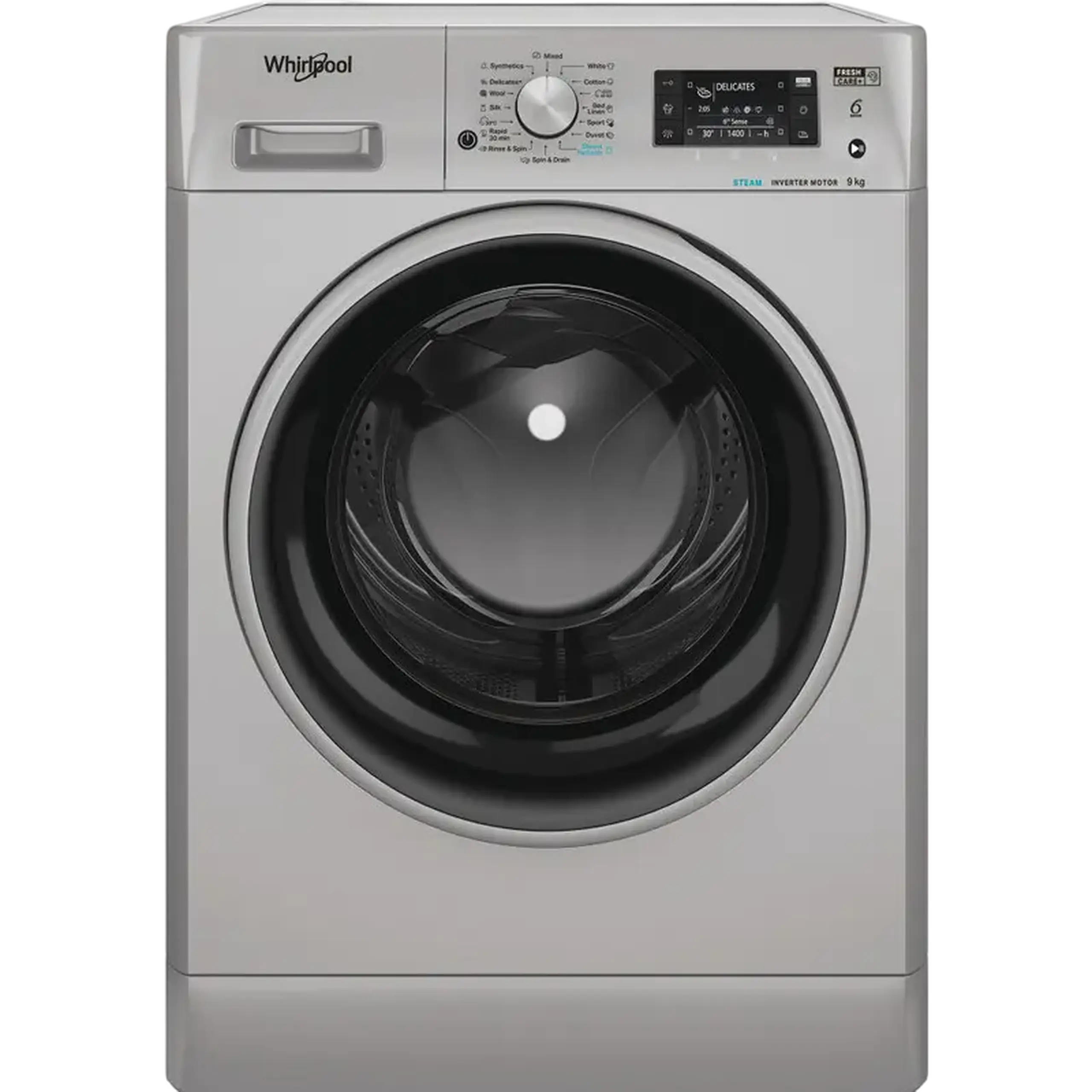 Mașină de spălat Whirlpool FFD 9469 SBSV EU, 9kg, Argintiu