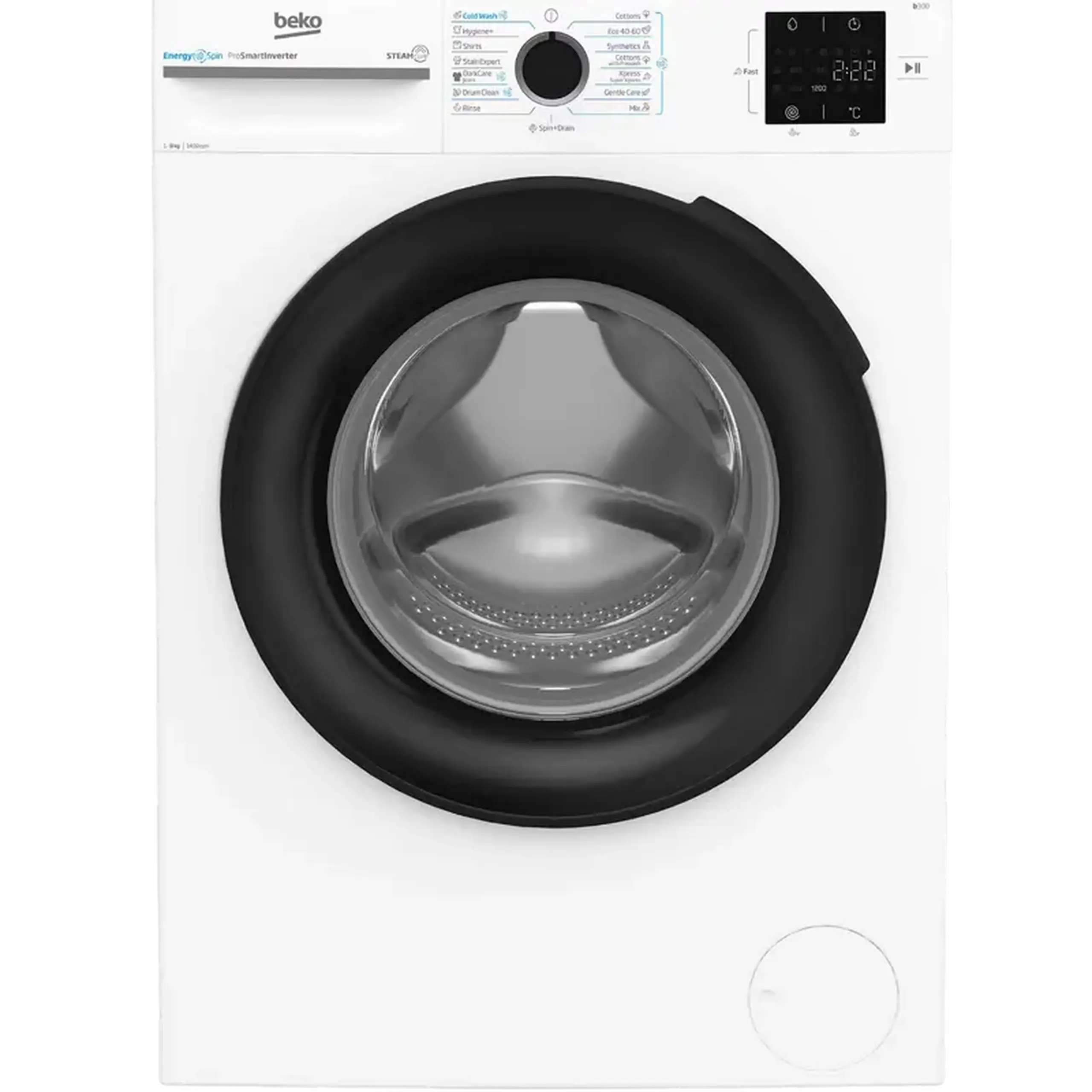 Mașină de spălat Beko BM3WFSU38413WB, 8kg, Alb