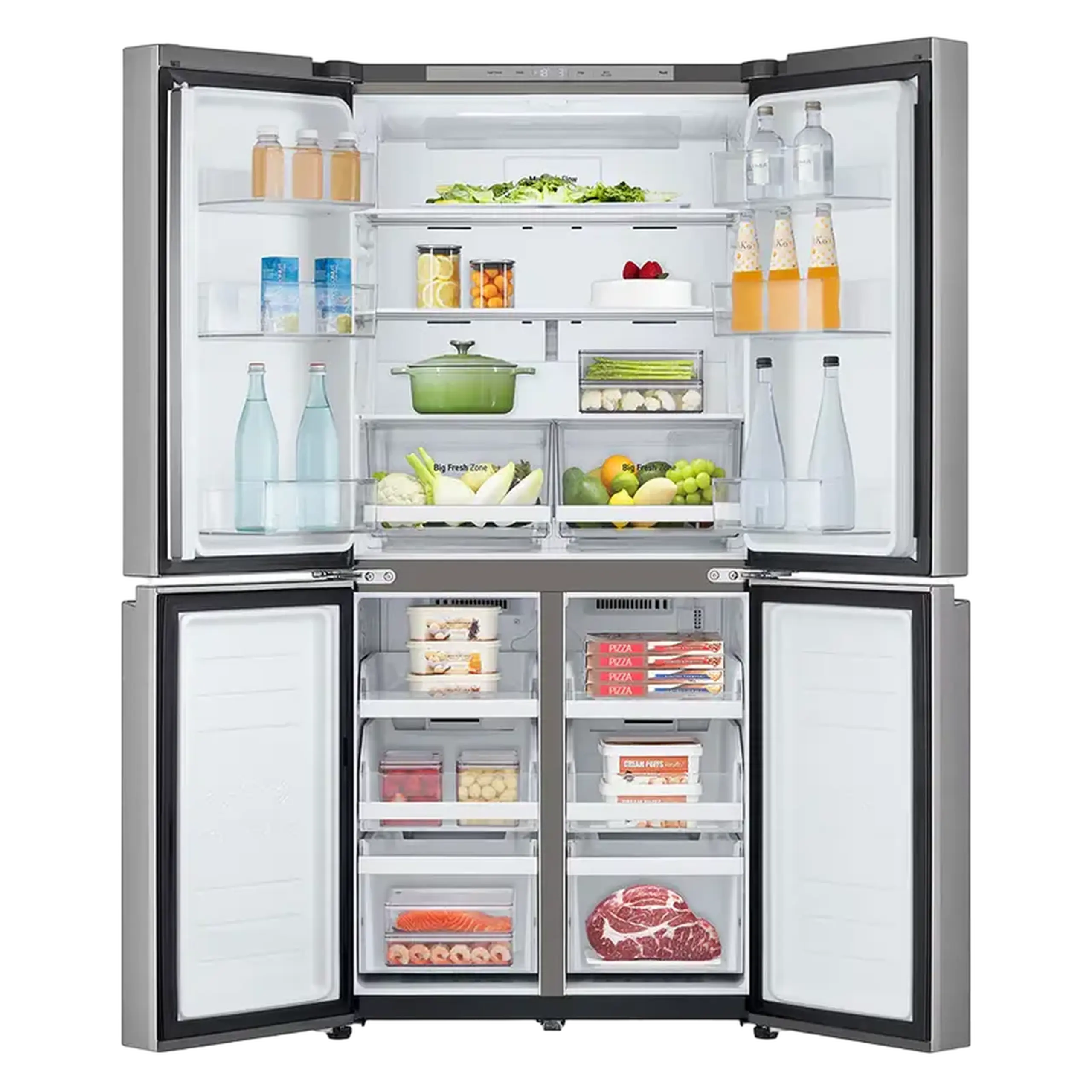 Frigider LG GMB860PYDE, DoorCooling+, Argintiu
