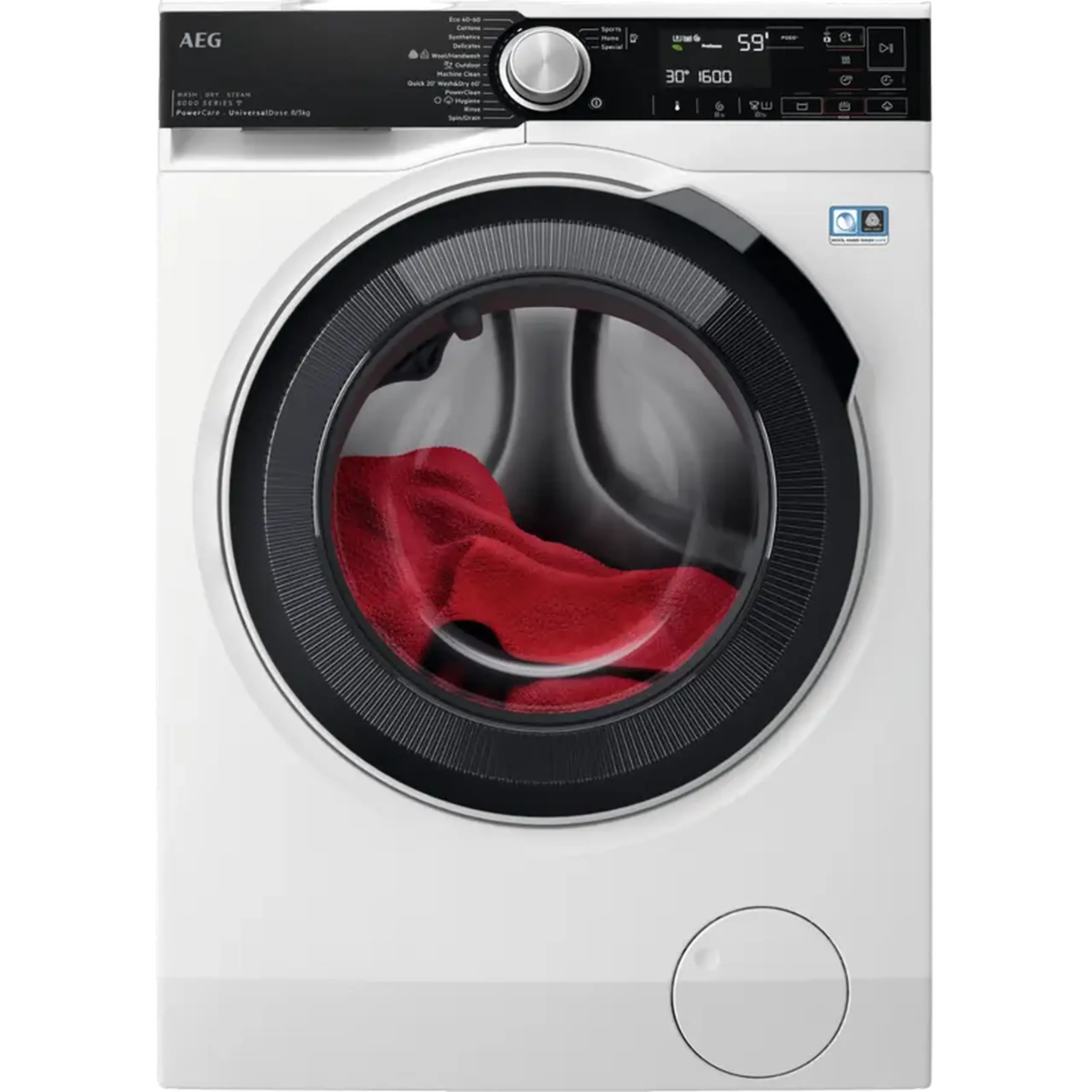 Mașină de spălat cu uscător AEG LWR85865O, 8kg, Alb