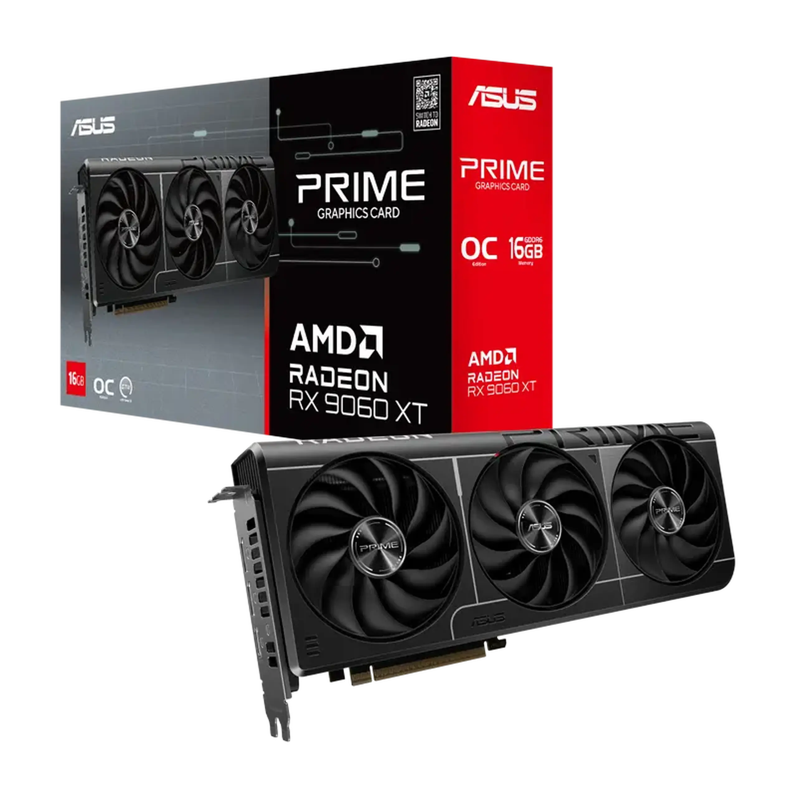 Placă Video ASUS PRIME-RX9060XT-O16G, 16GB GDDR6 128bit
