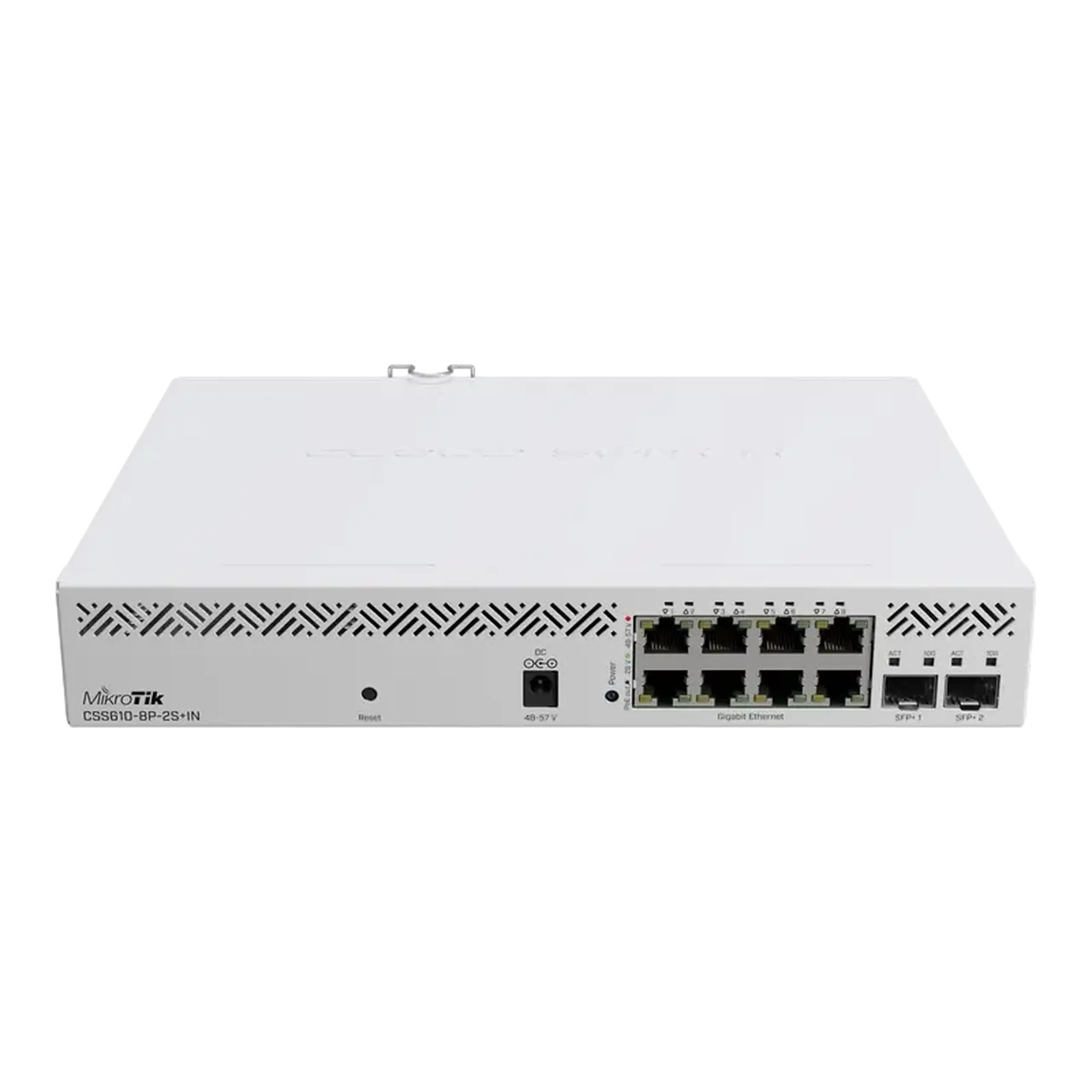Comutator MikroTik CSS610-8P-2S+IN, Alb