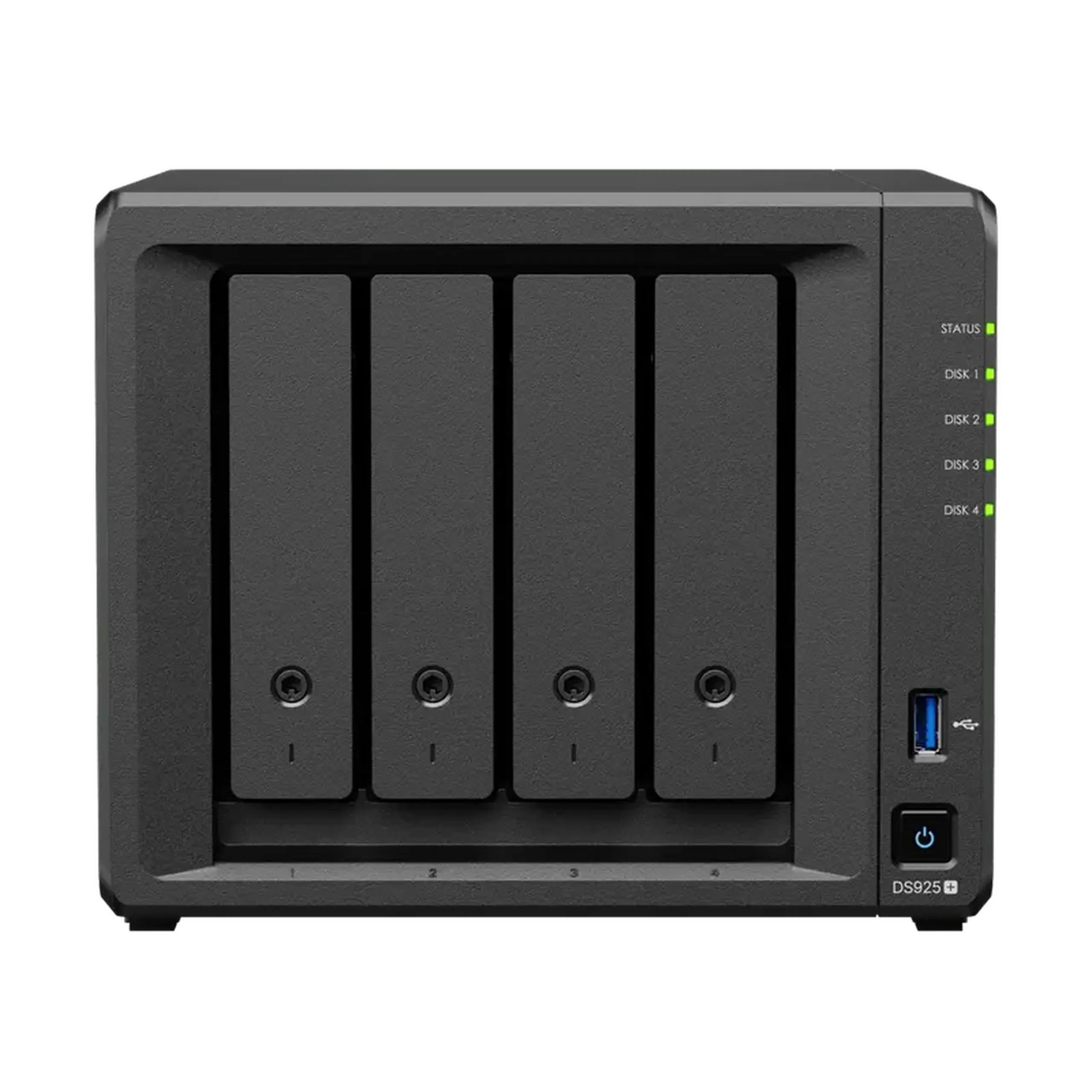 SYNOLOGY "DS425+", 4-bay, Intel Celeron 4-core 2-2.7GHz, 2Gb+1Slot, 1x1GbE, 1x2.5GbE, 2xM.2 NVMe