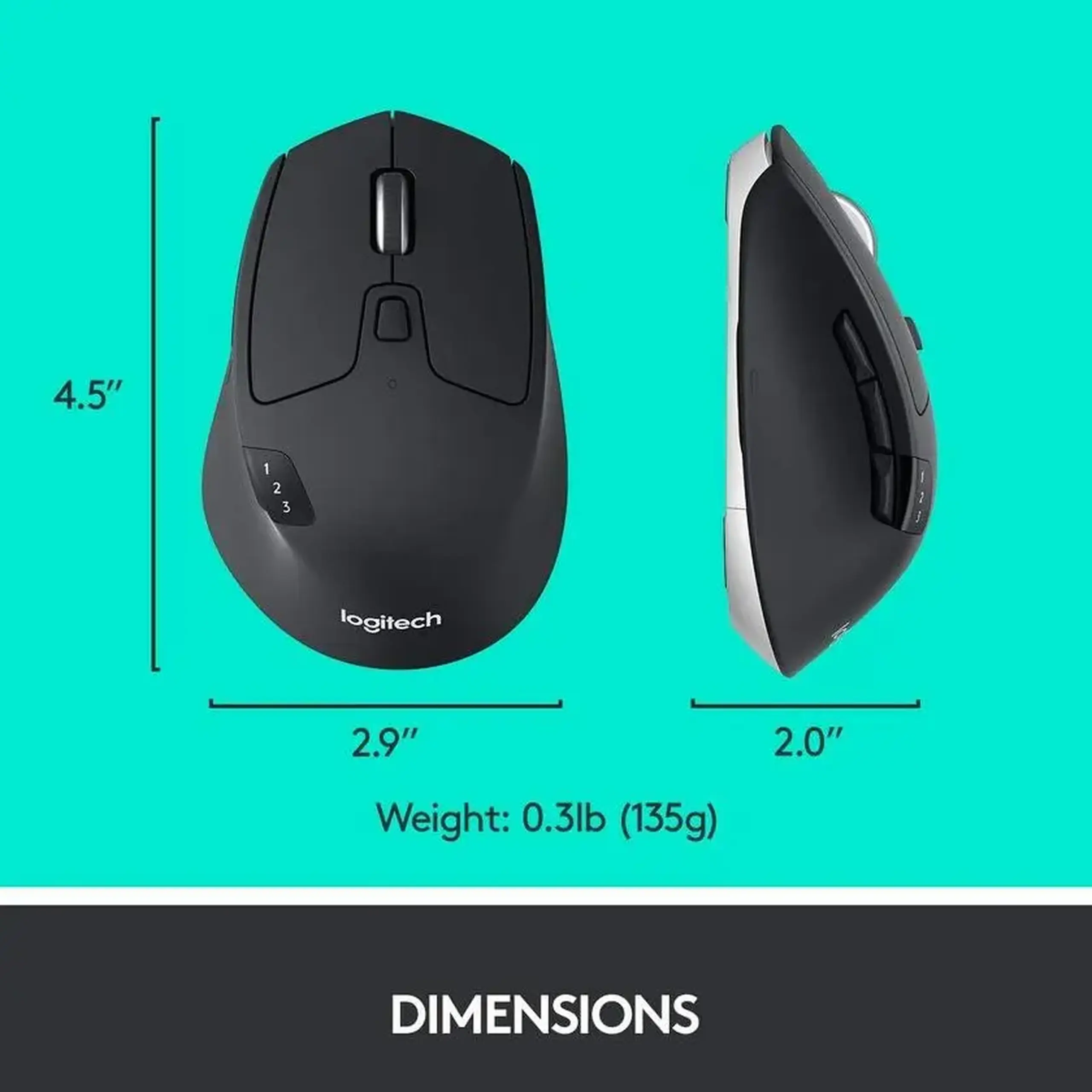 Mouse Wireless Logitech M720, Negru