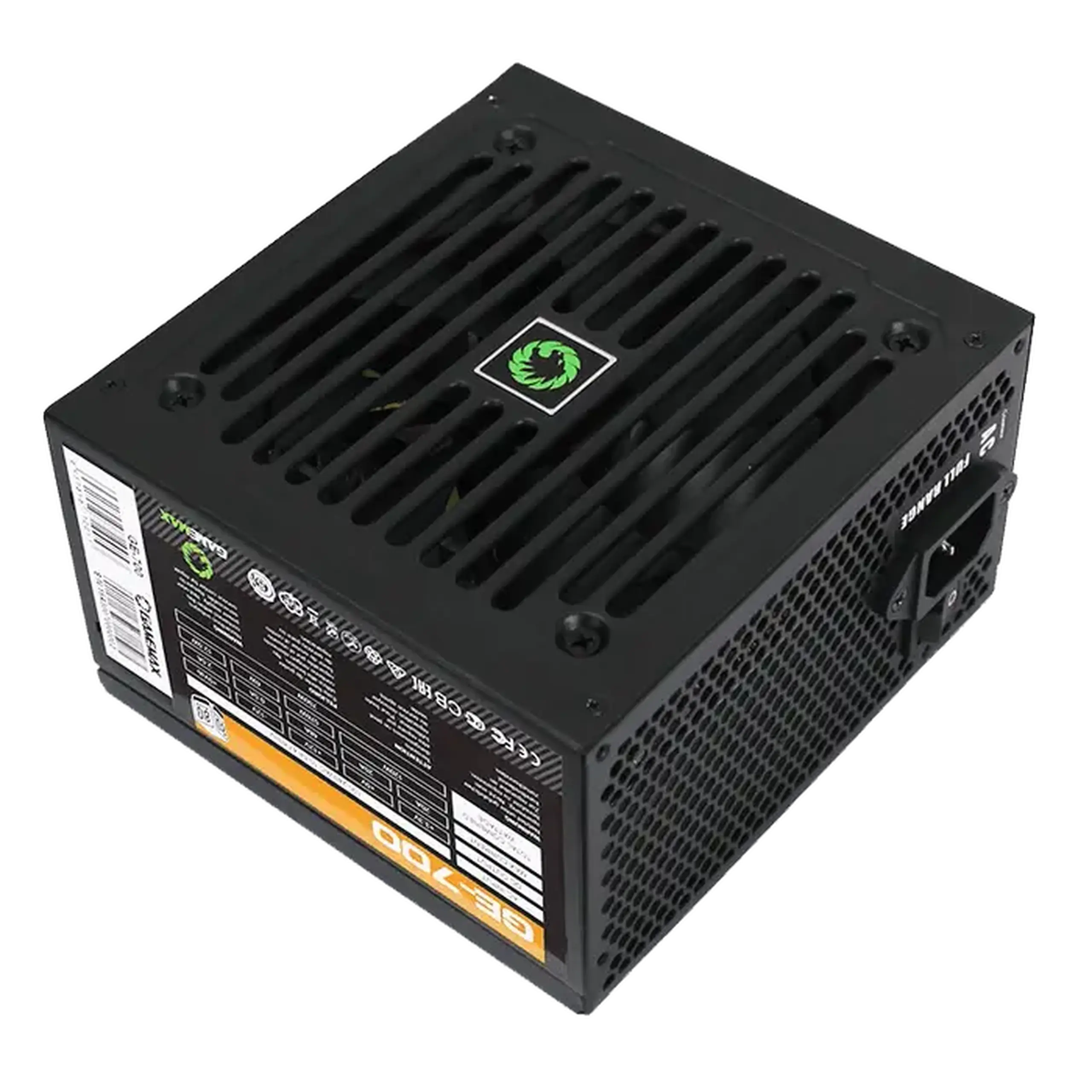 Sursă de alimentare ATX 700W GAMEMAX GE - 700, 80+, 120 mm, PFC activ, ventilator de control al temperaturii, negru