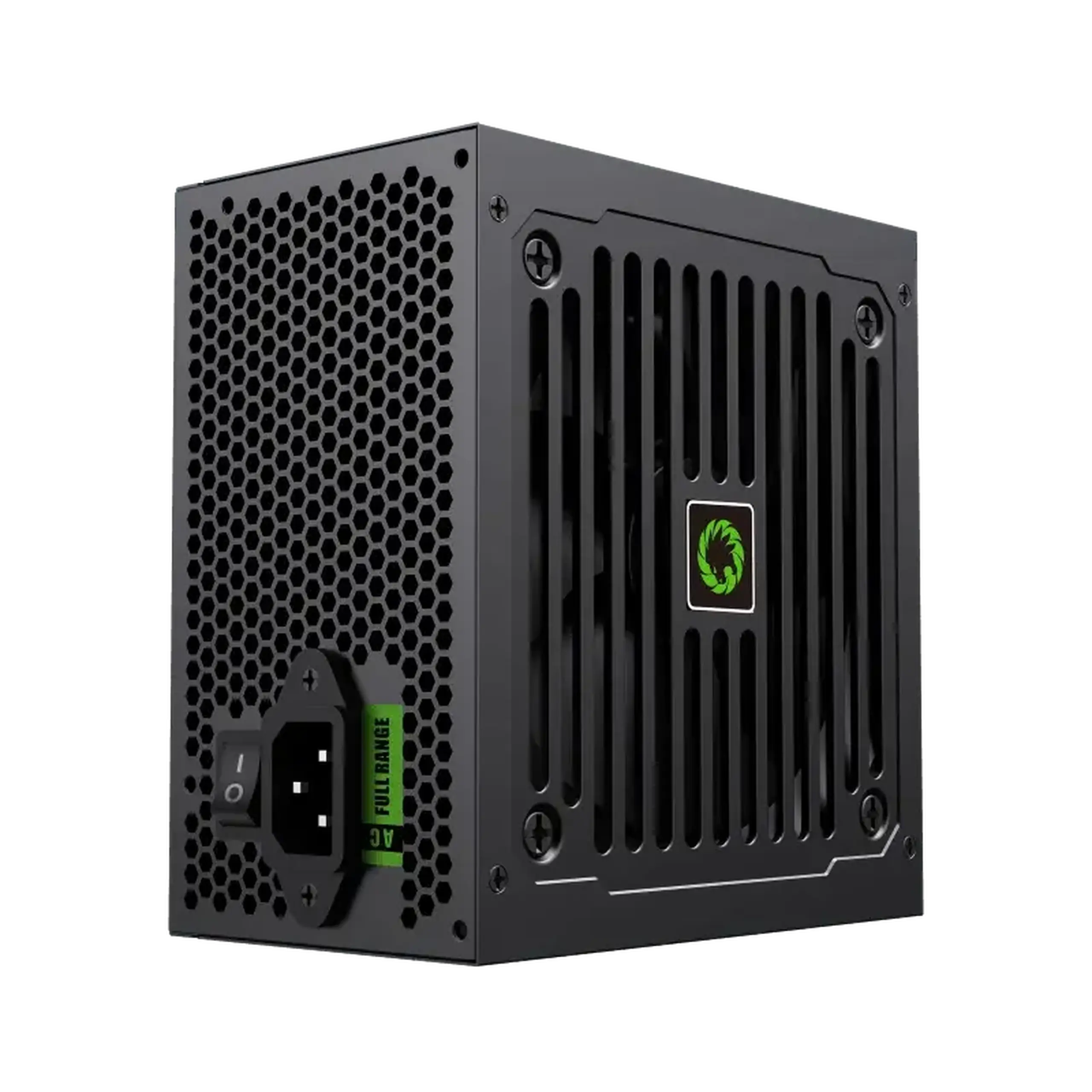Sursă de alimentare ATX 600W GAMEMAX GE - 600, 80+, 120mm, PFC activ, ventilator de control al temperaturii, negru
