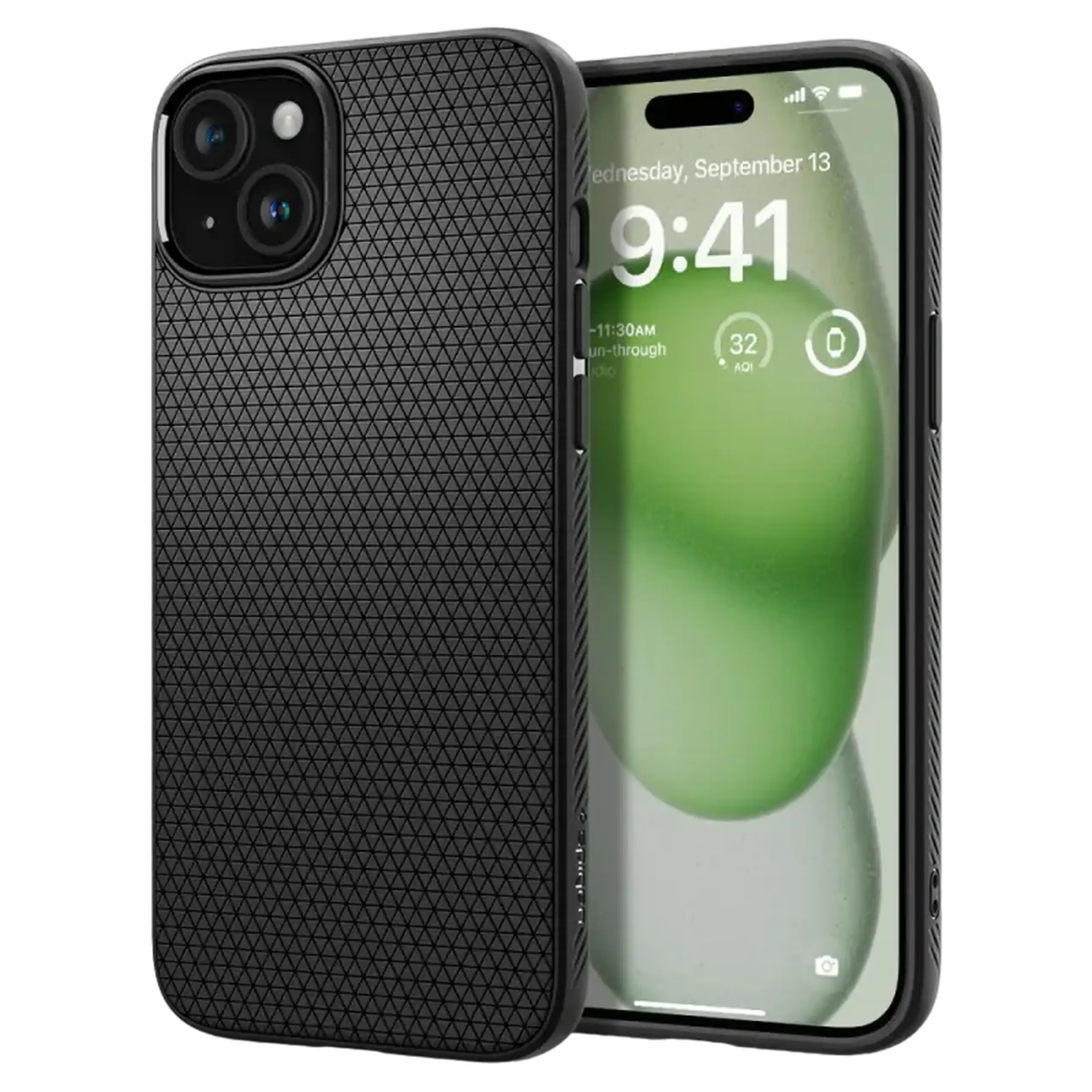 Spigen iPhone 15 Plus, Liquid Air, negru mat