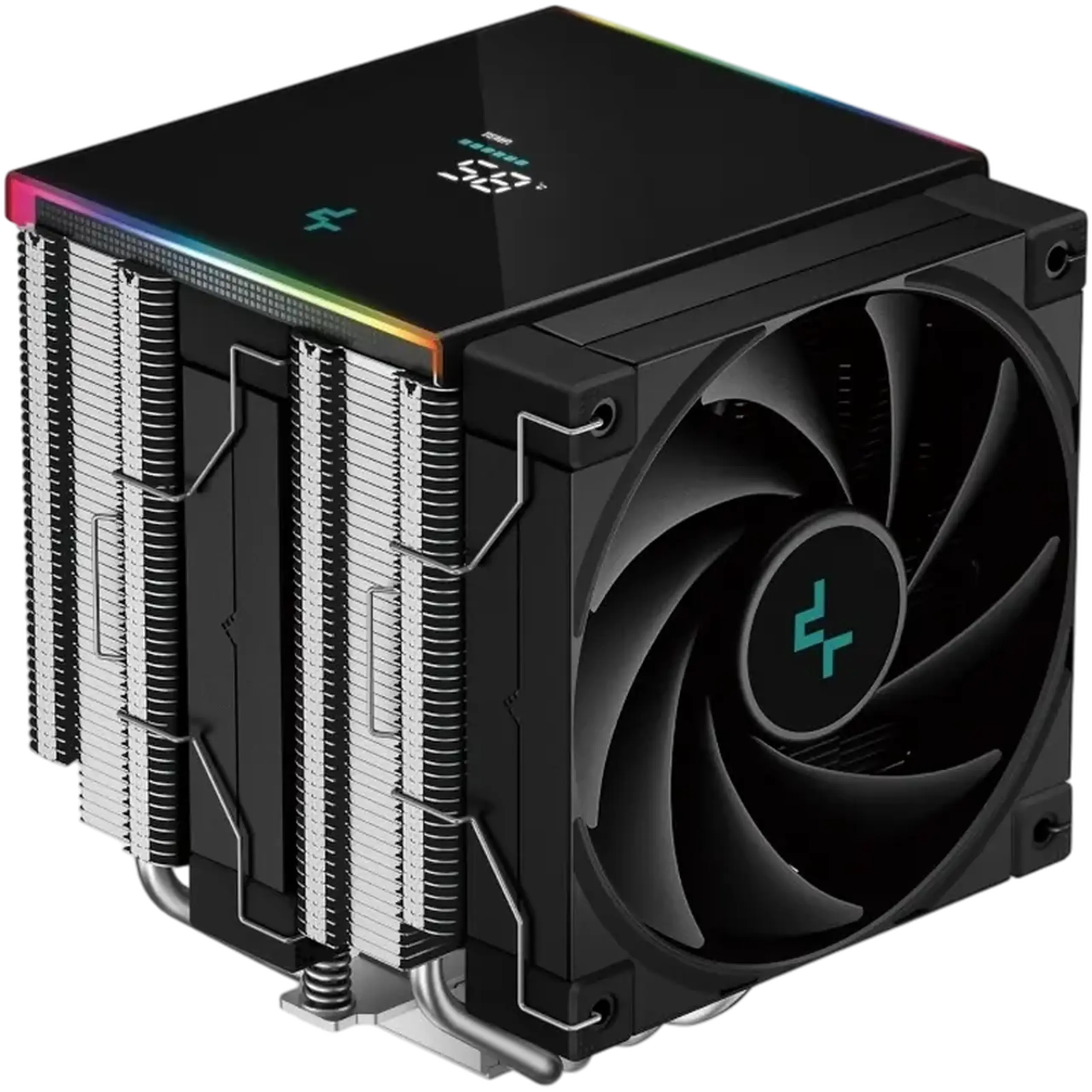 AC Deepcool „AK500S DIGITAL SE” (≤28dB, 500 - 1850RPM, 68,99 CFM, 120mm, ARGB, 5x6mm, Display, 904g.)