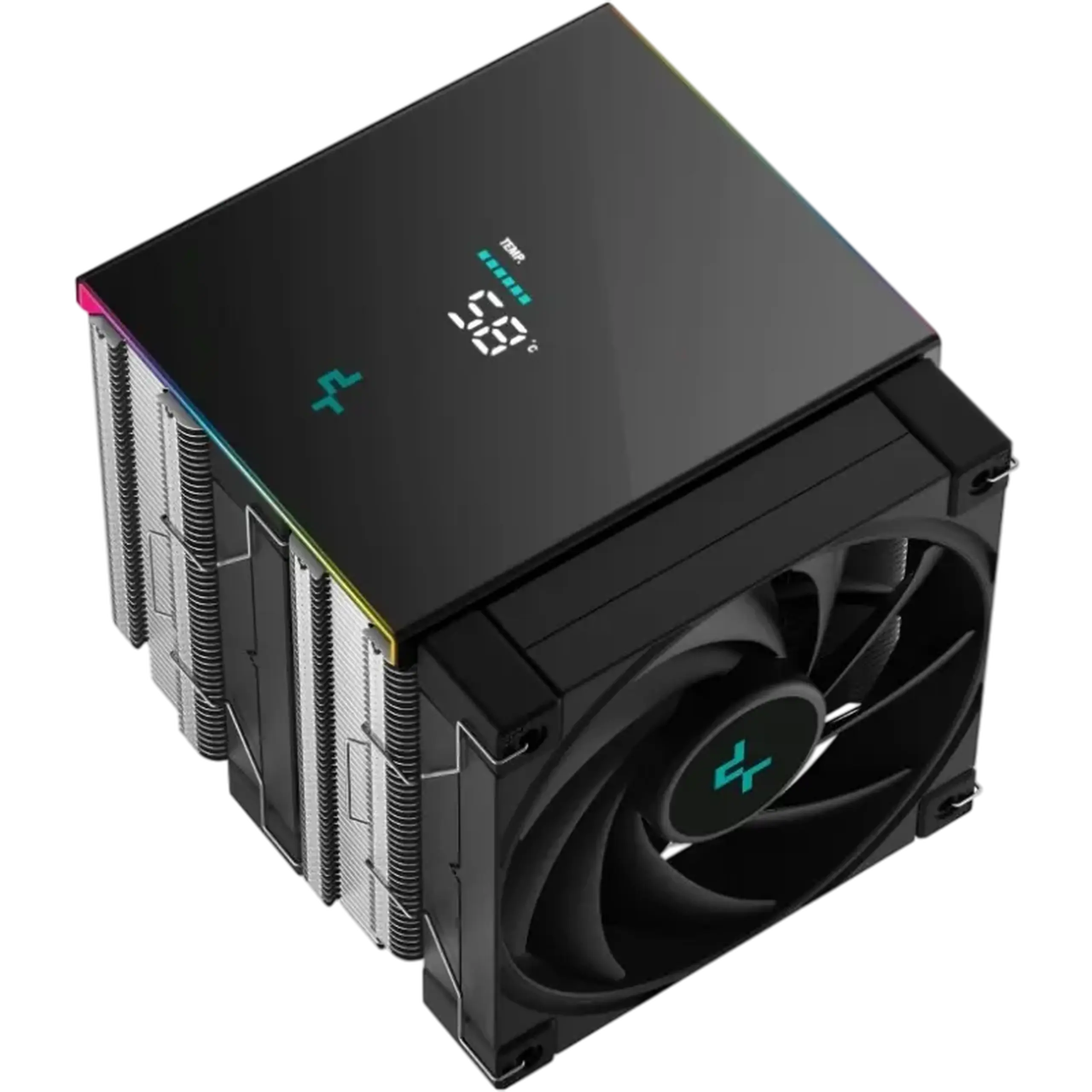 AC Deepcool „AK500S DIGITAL SE” (≤28dB, 500 - 1850RPM, 68,99 CFM, 120mm, ARGB, 5x6mm, Display, 904g.)