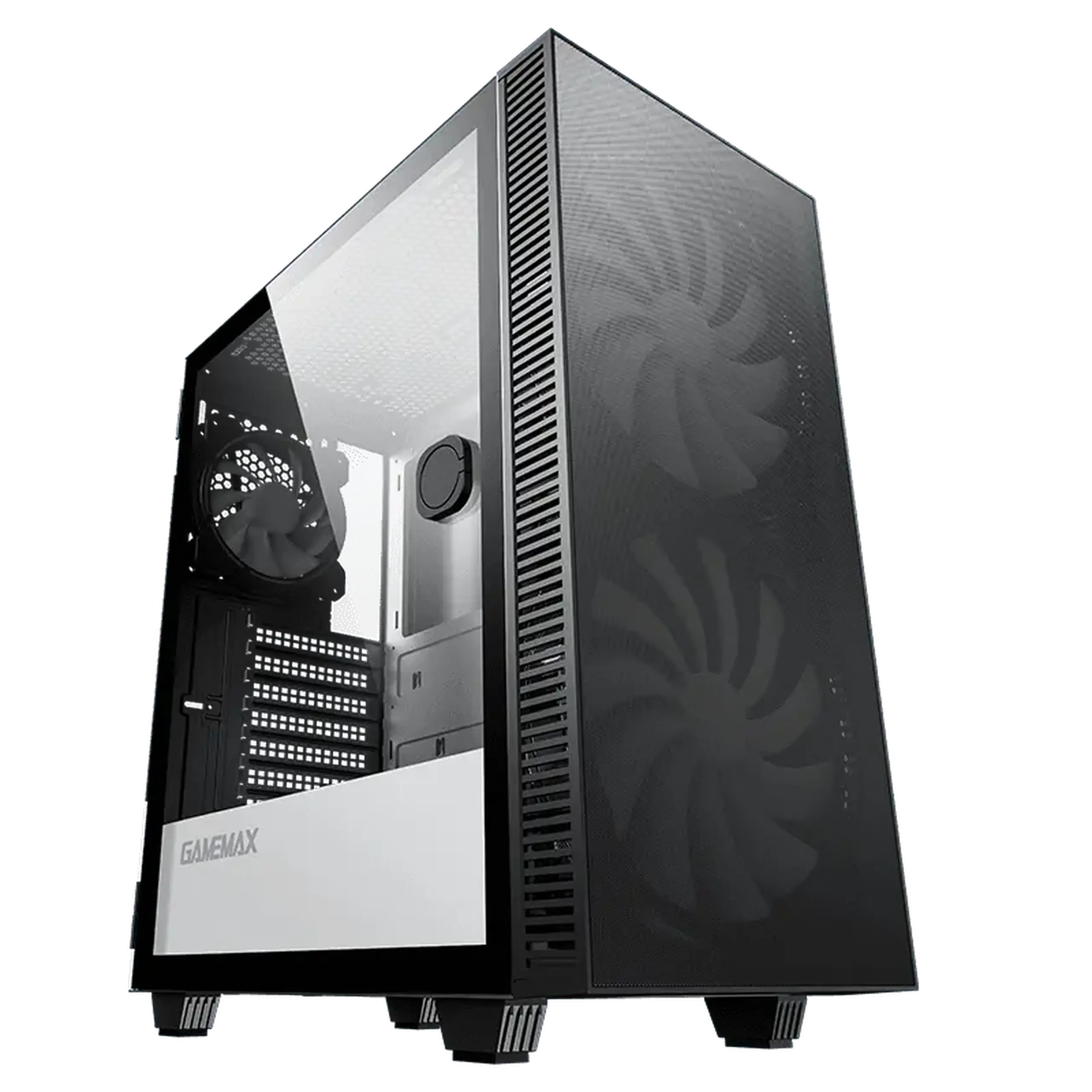 Carcasă ATX GAMEMAX Aero, fără PSU, ventilatoare ARGB de 0,5 mm, 2 x 200 mm și 1 x 120 mm, Hub ARGB+PWM, plasă frontală, TG, DF