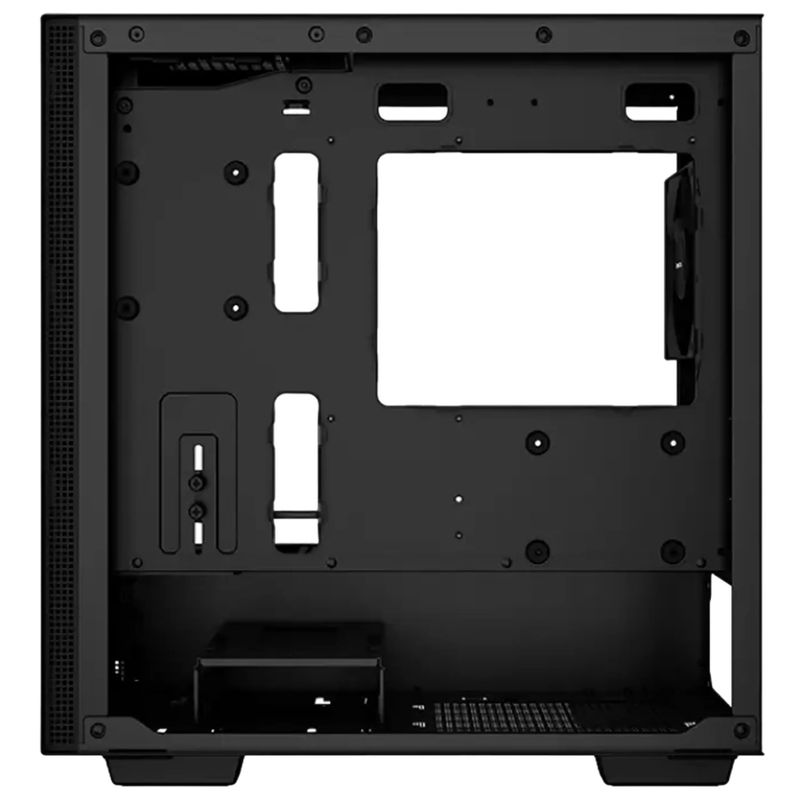Carcasă mATX Deepcool CH370, fără PSU, 1x120mm, 2xUSB3.0, plasă frontală, sticlă temperată, VGA și suport pentru căști