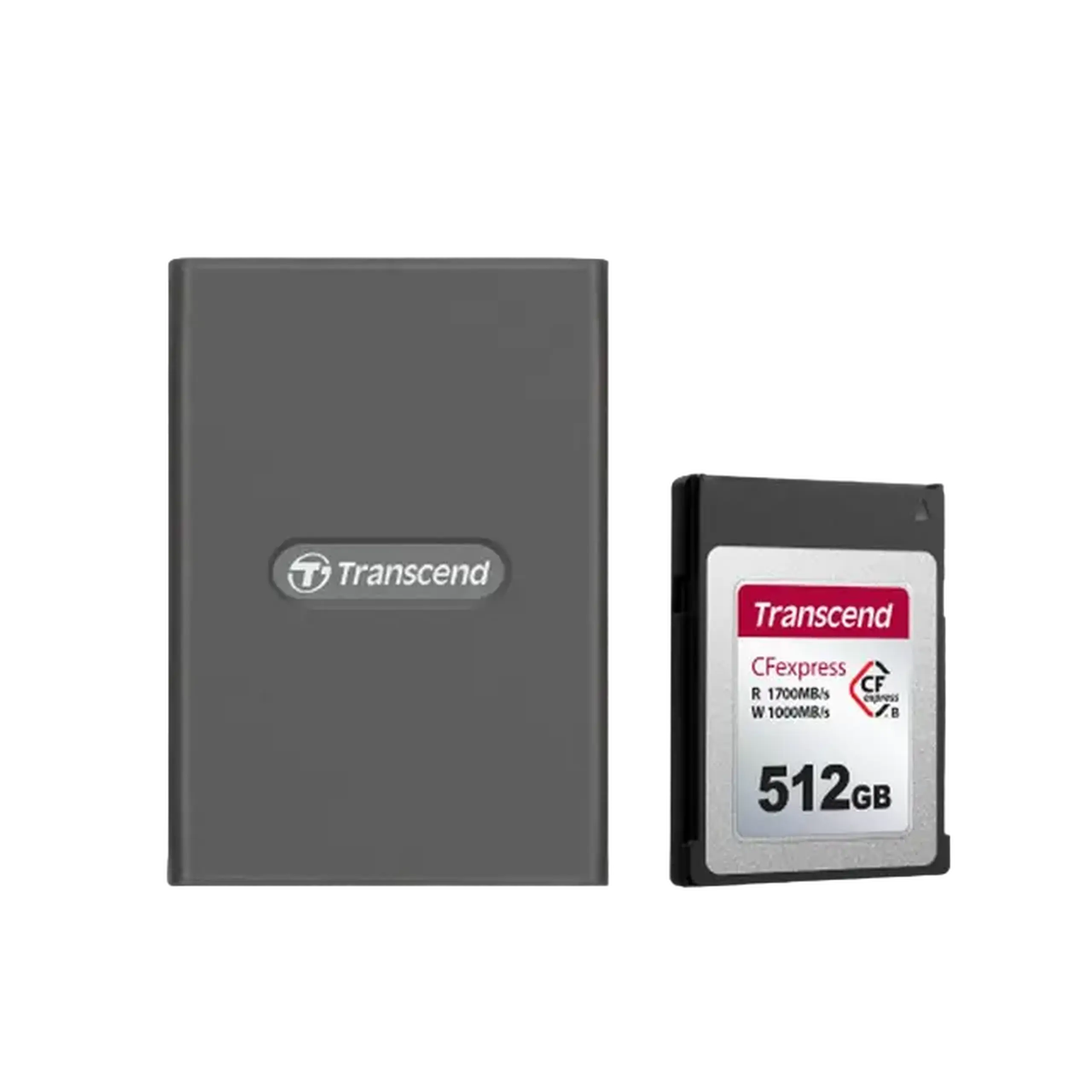 Cititor de carduri Transcend "TS - RDE2" Gri spațial, USB3.2/Tip C (CFexpress Tip B)