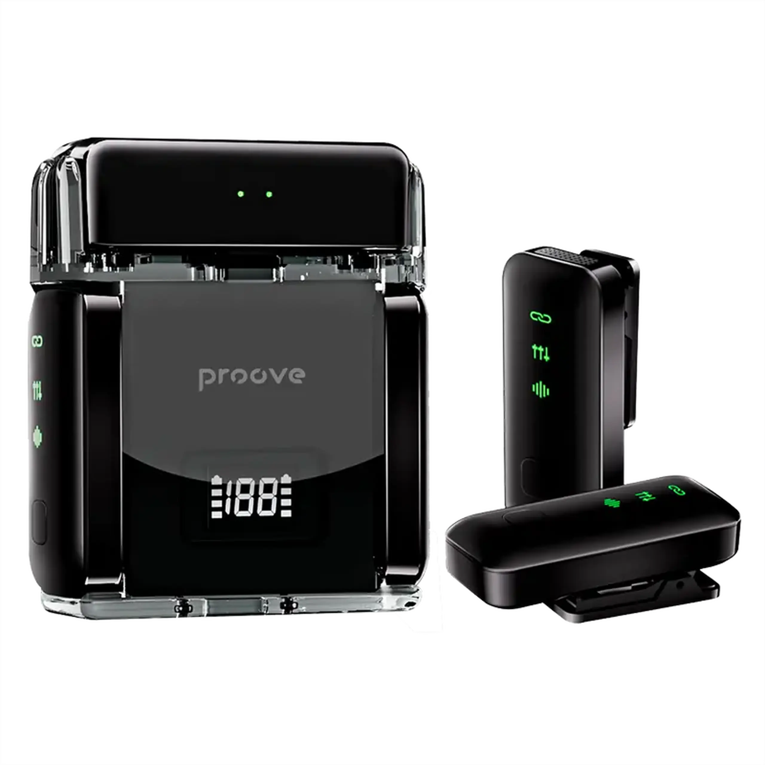 Microfon Wireless Proove Live (Fulger/Tip C - 2mic) Negru