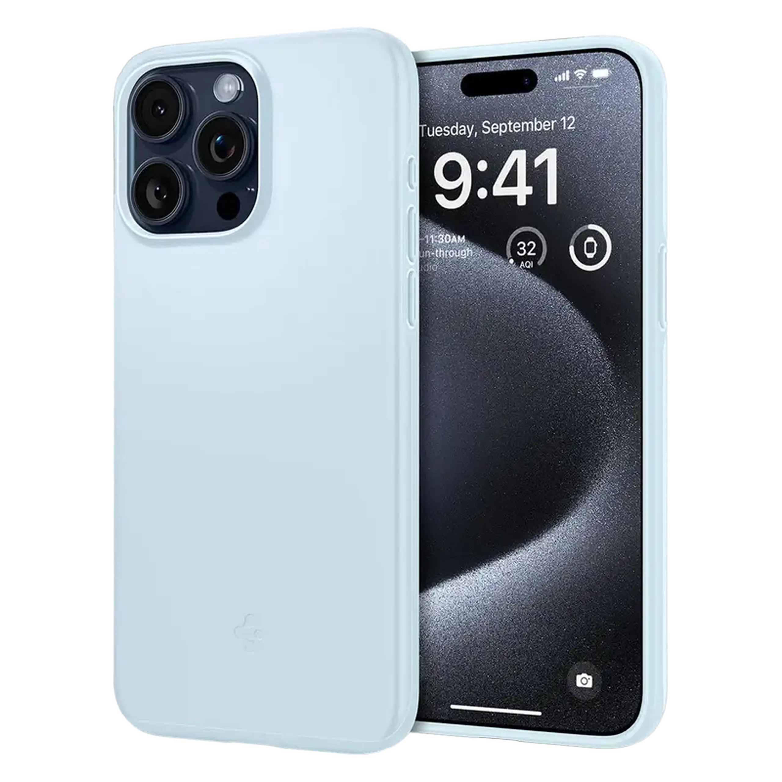 Husă Spigen iPhone 15 Pro Thin Fit, Albastru stins