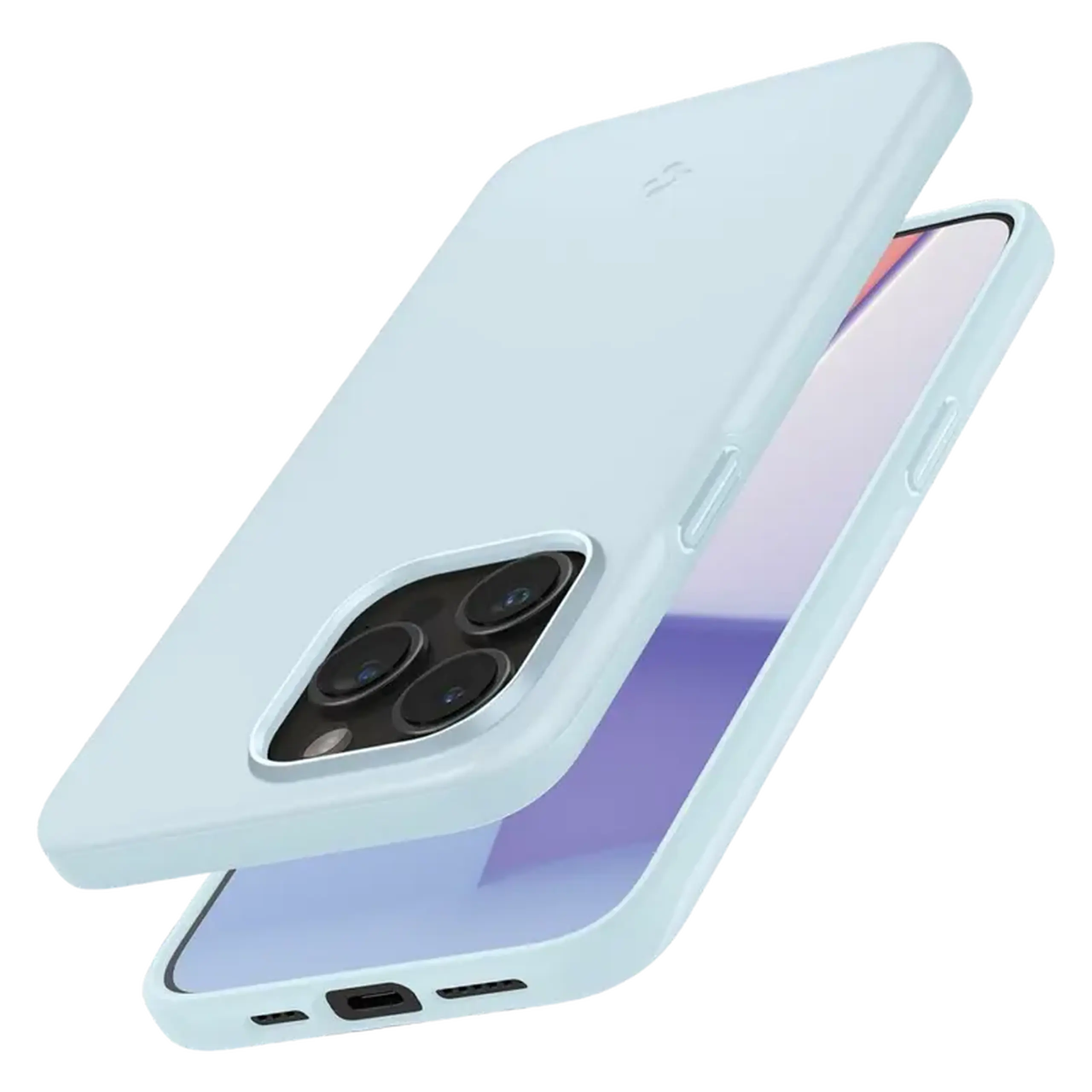 Husă Spigen iPhone 15 Pro Thin Fit, Albastru stins