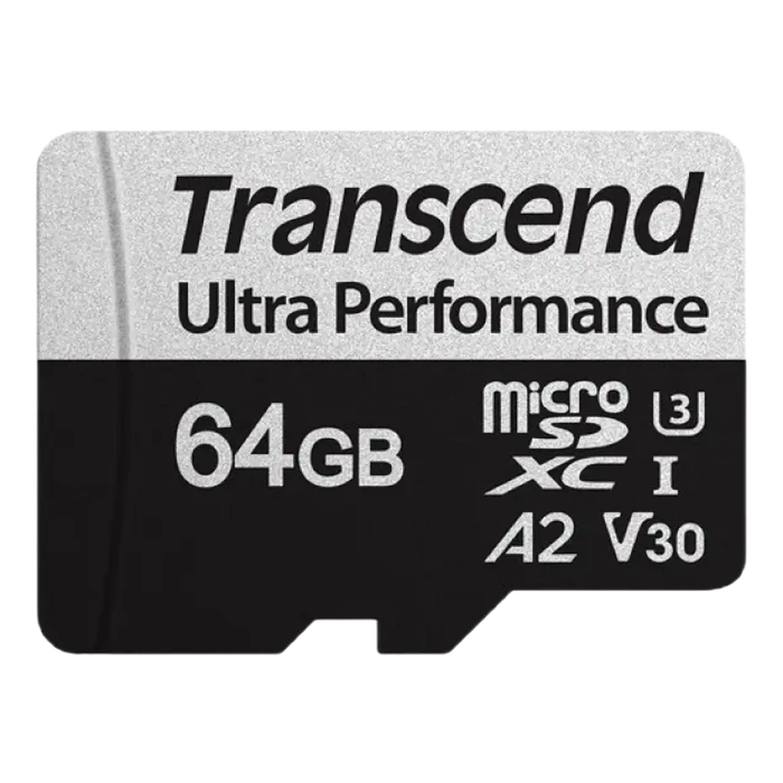 ..64GB MicroSD (Clasa 10) UHS - I (U3),+adaptor SD, Transcend „TS64GUSD340S” (V30, A2, R/W:160/80MB/s)