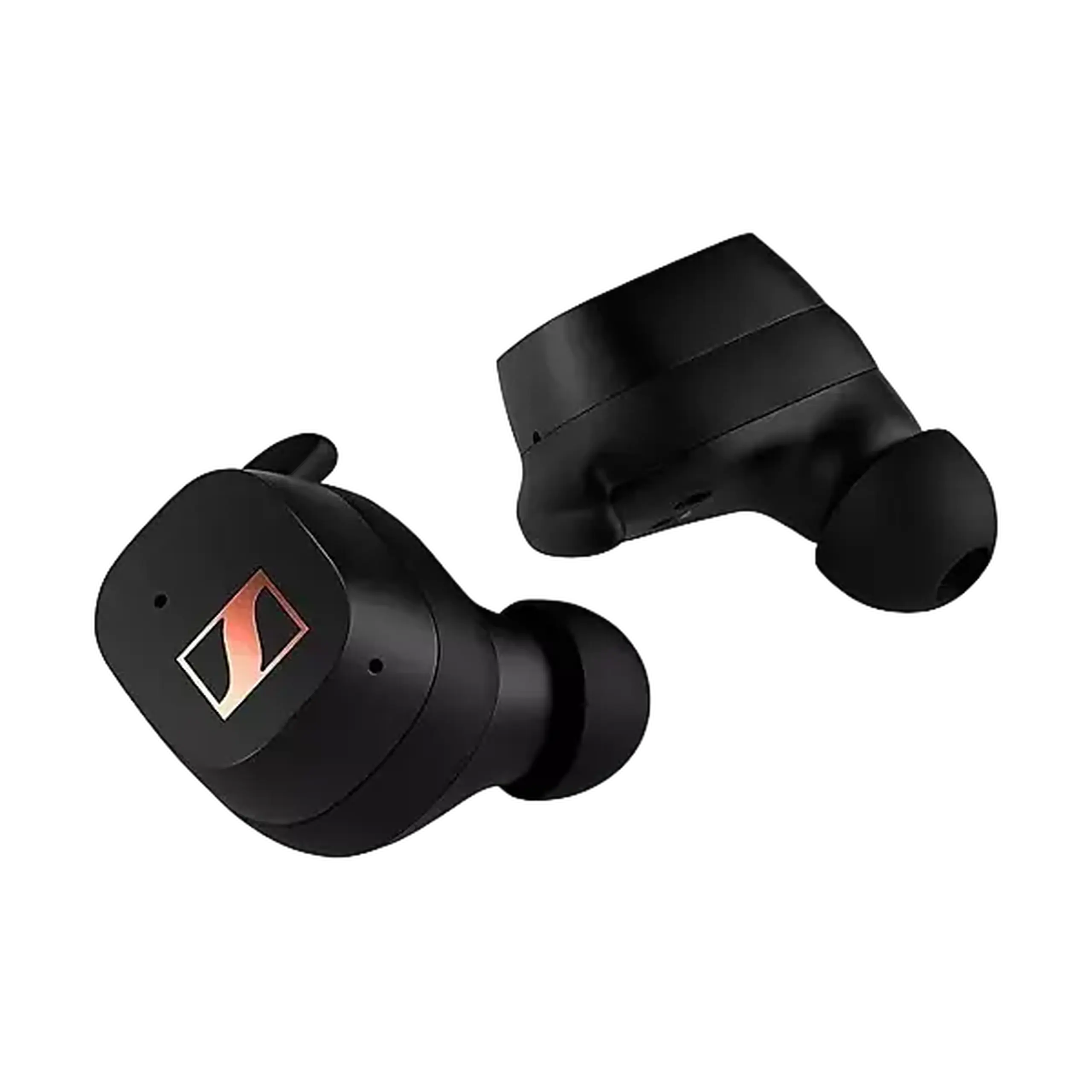 True Wireless Sennheiser CX200TW1 SPORT, negru, IP54, timp de redare de până la 27 de ore.