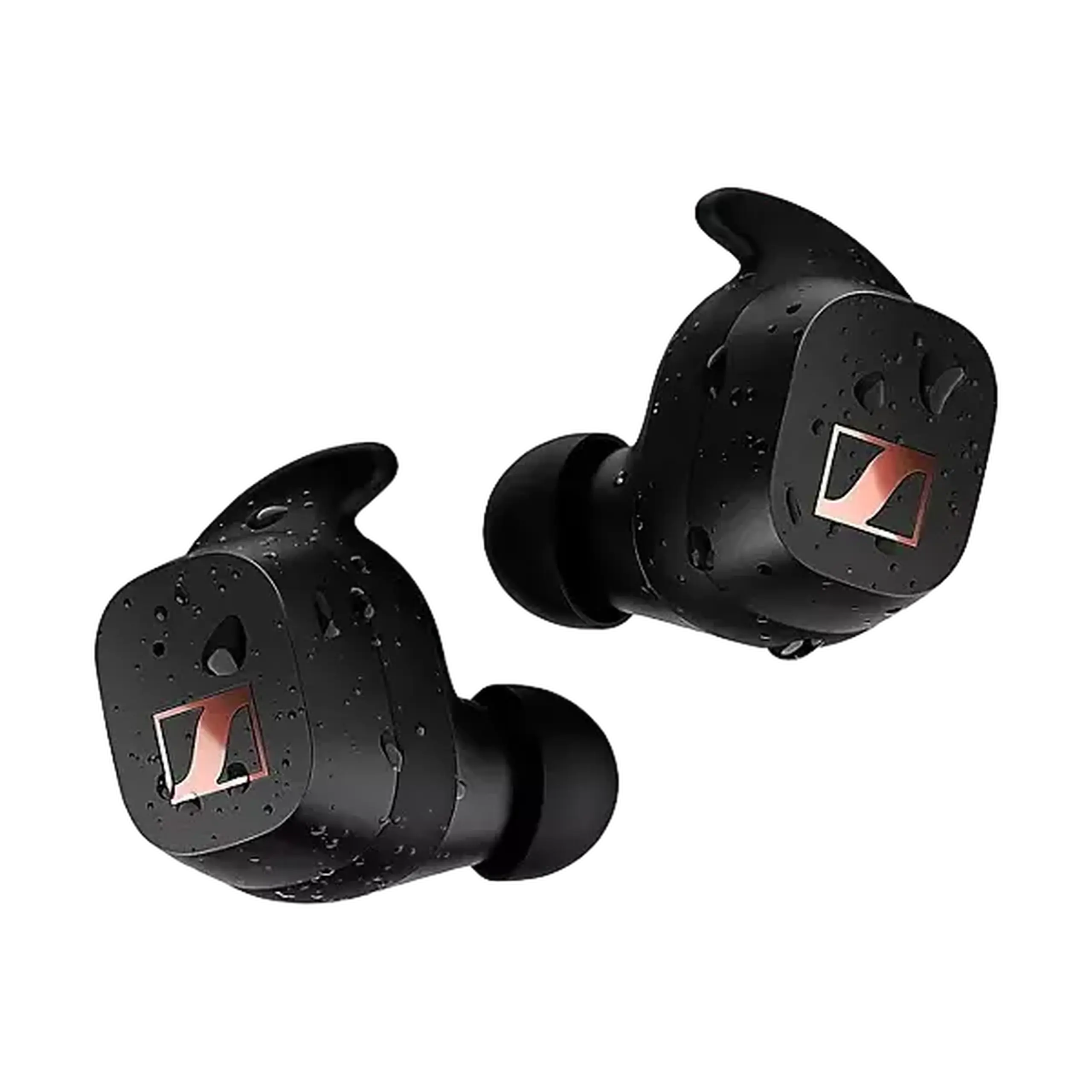 True Wireless Sennheiser CX200TW1 SPORT, negru, IP54, timp de redare de până la 27 de ore.