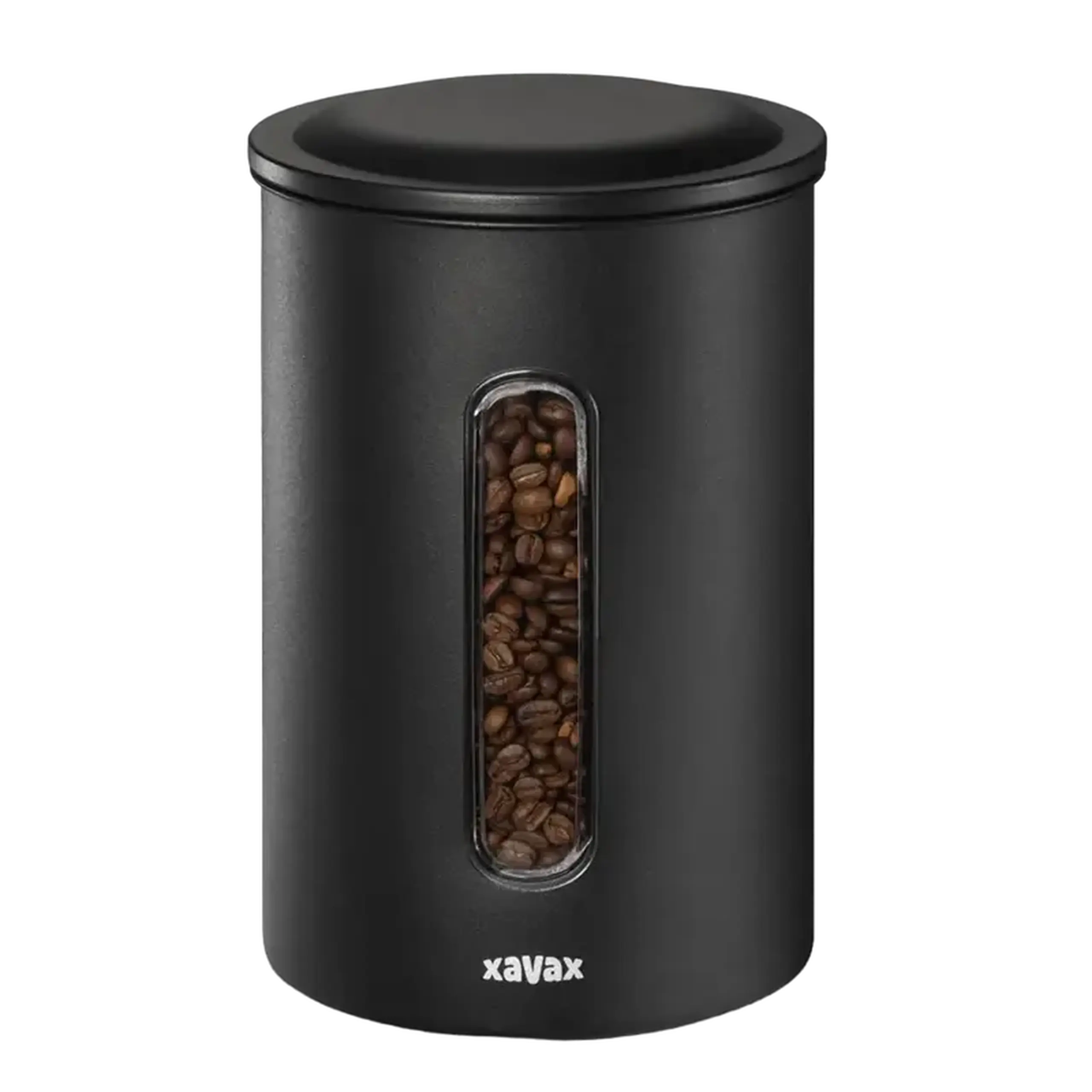 Xavax 111262, cutie de cafea, 1,3 kg boabe sau 1,5 kg pulbere, negru