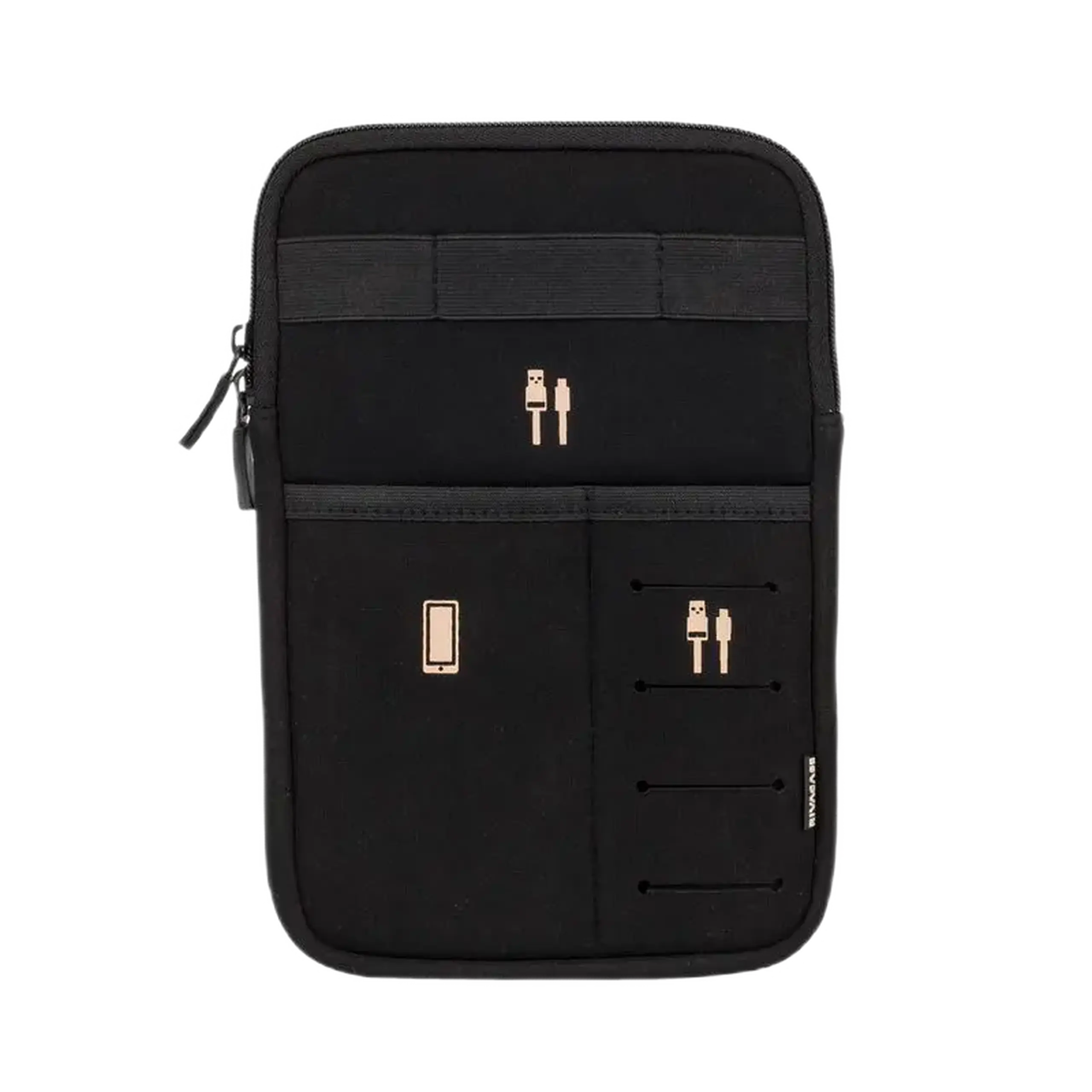 Organizator pentru calatorie RivaCase Antishock, 8", Poliester, Negru