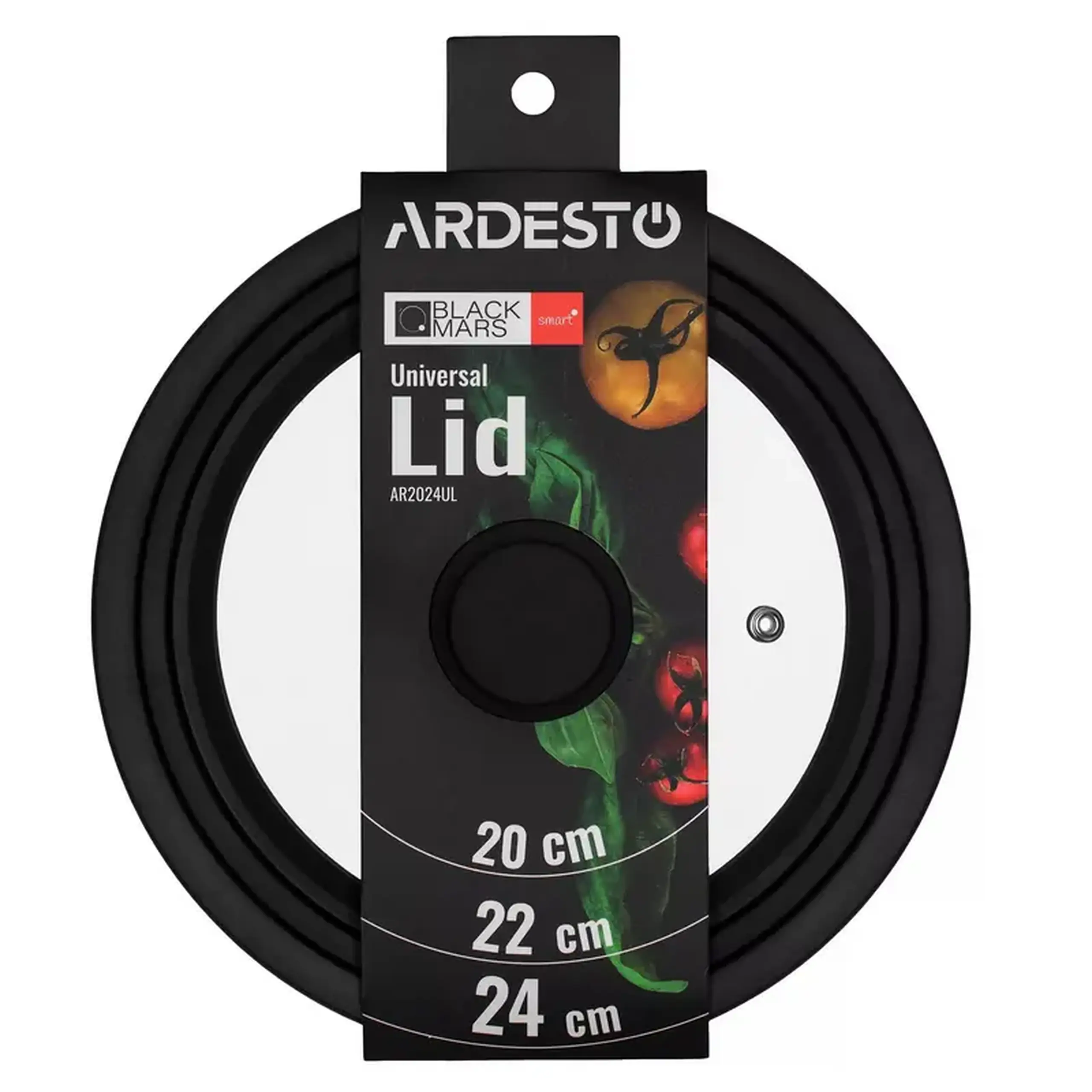 Capac din Sticlă Securizată Ardesto Black Mars Smart AR2024UL