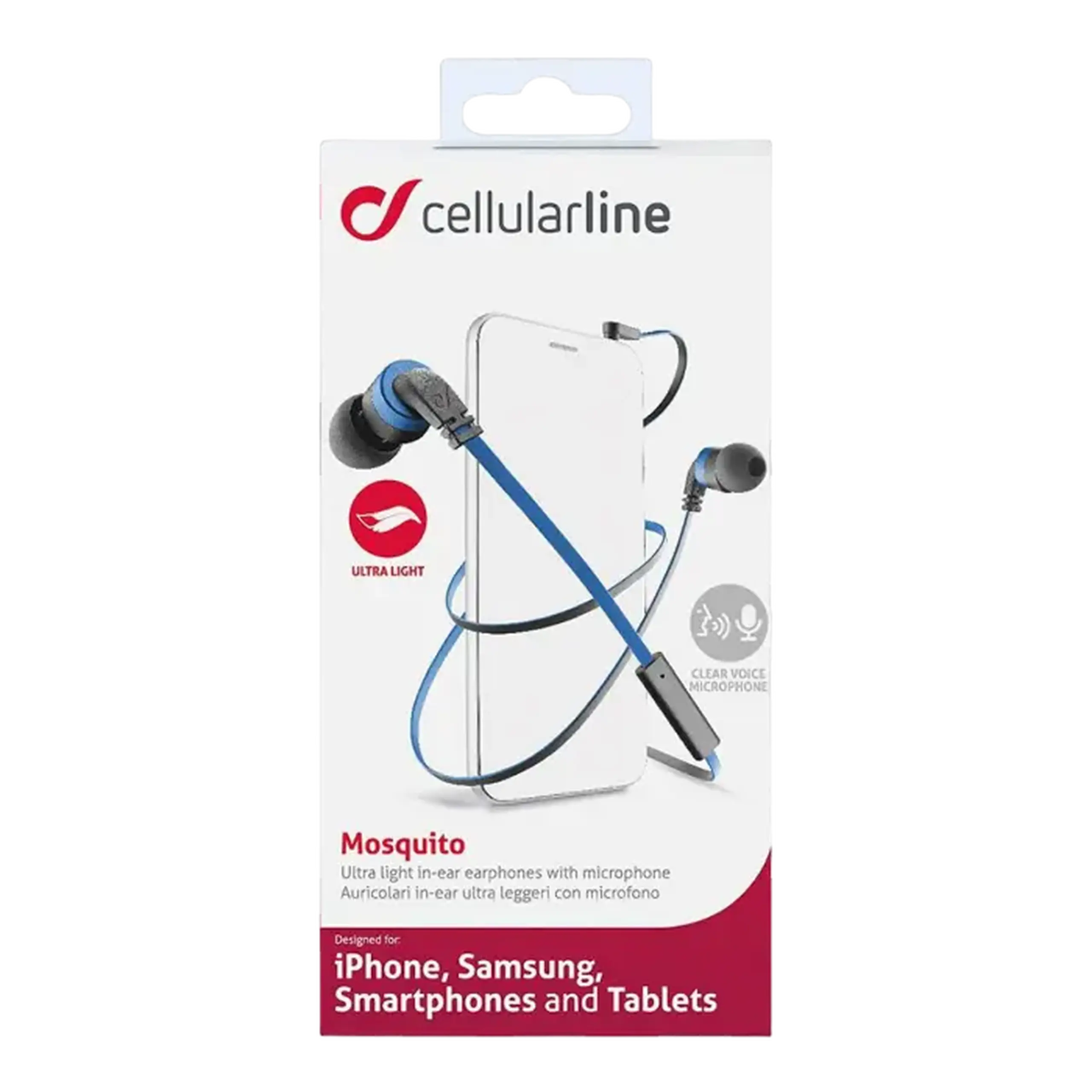 Cellular Audiopro Mosquito Stereo Earph.Mic, Albastru