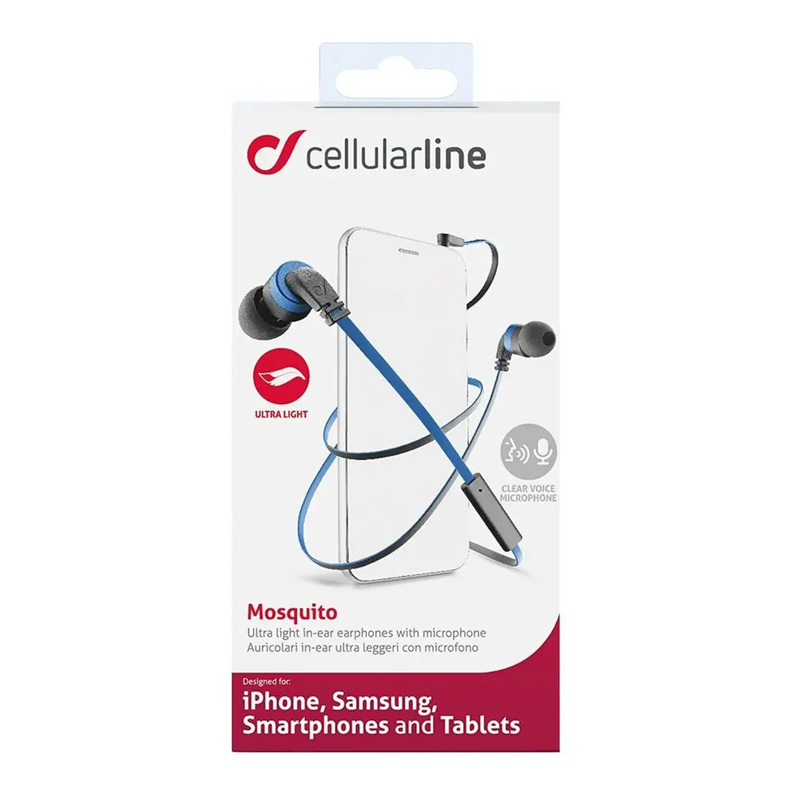 Cellular Audiopro Mosquito Stereo Earph.Mic, Albastru