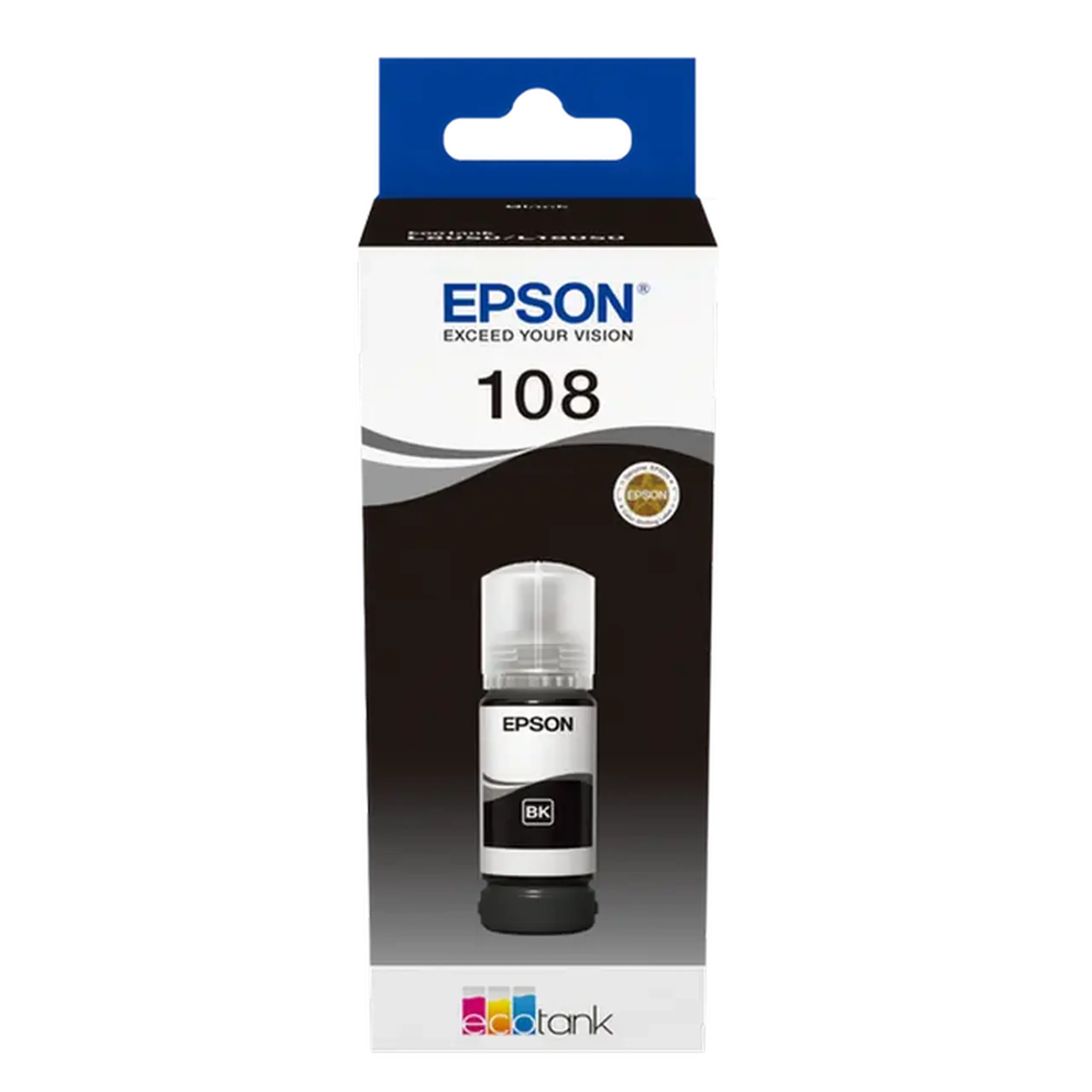 Cerneală Epson C13T09C14A, 108 EcoTank Sticla de cerneală neagră