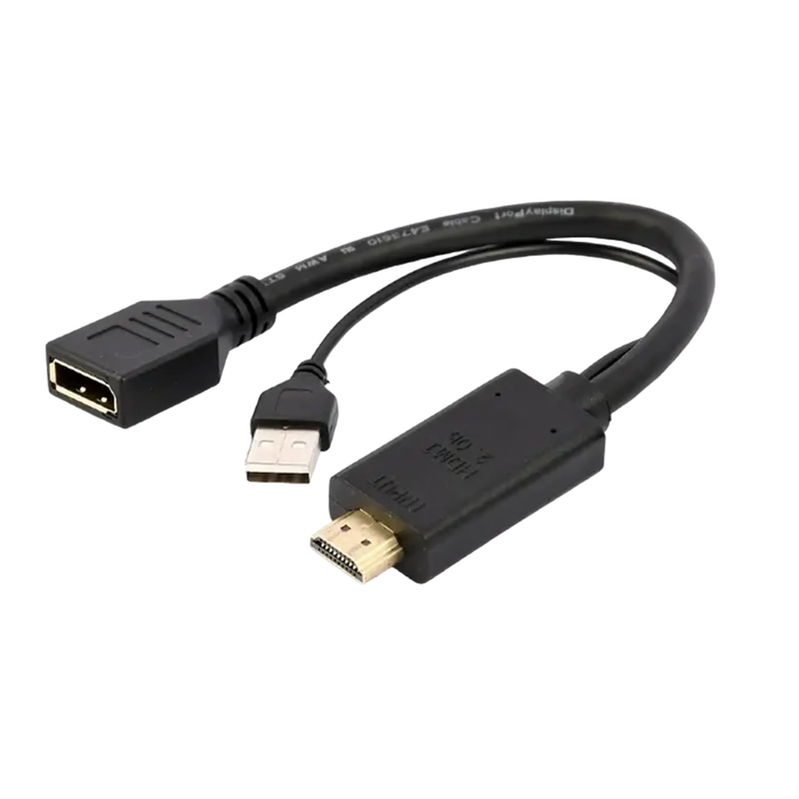 Adaptor DP F la HDMI M Active 4K Cablexpert "A - HDMIM - DPF - 01" Port de afișare negru fem la HDMI tată