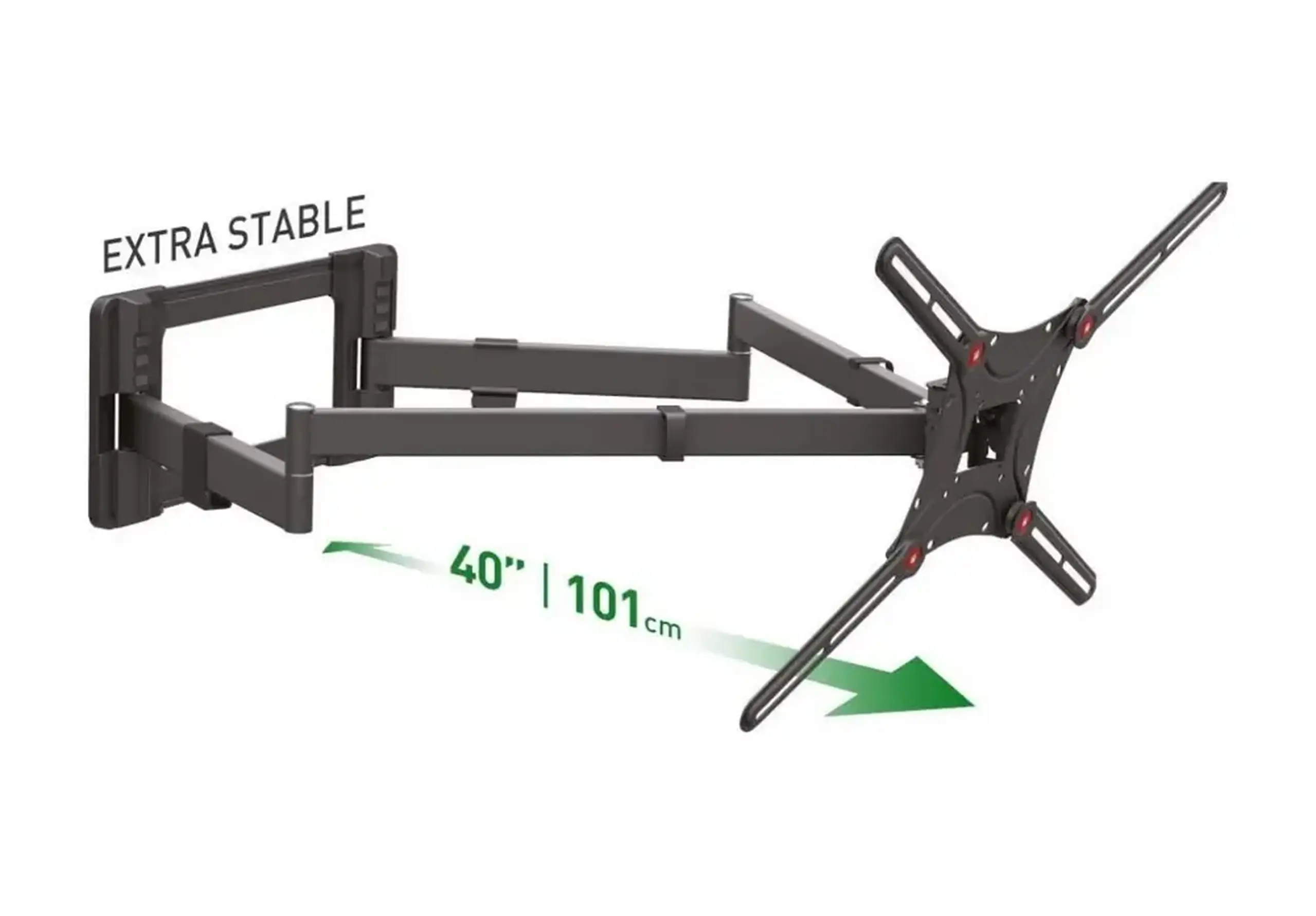 Suport pe perete Barkan ''BM464XL'' Black 13" - 80" Full Motion, max.50kg, VESA mm: până la 600x400mm