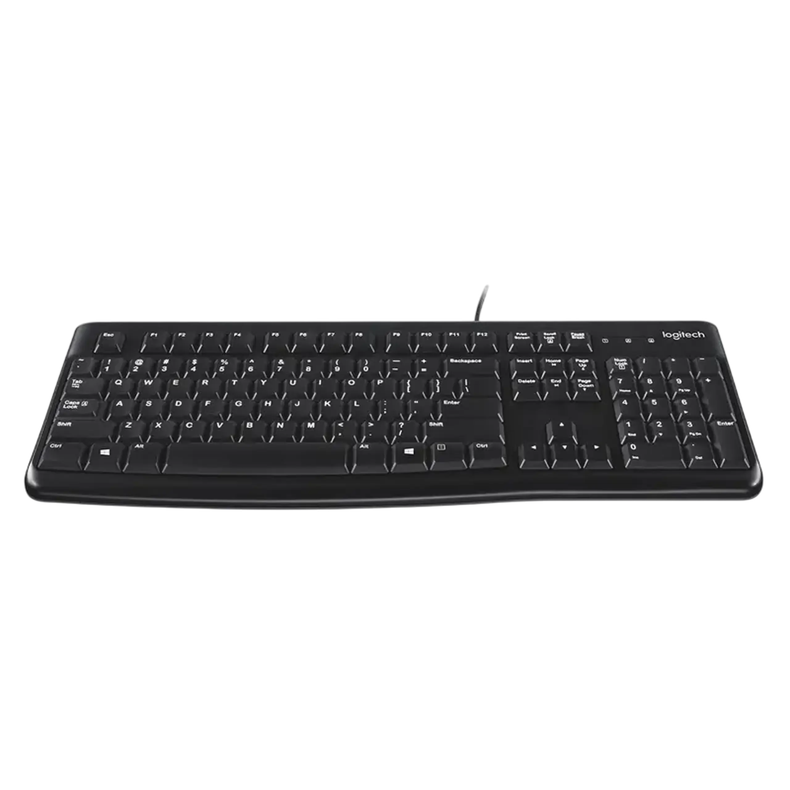 Tastatură Logitech K120 pentru afaceri, tastare silențioasă, 1,5 m, USB, EN/UA, neagră