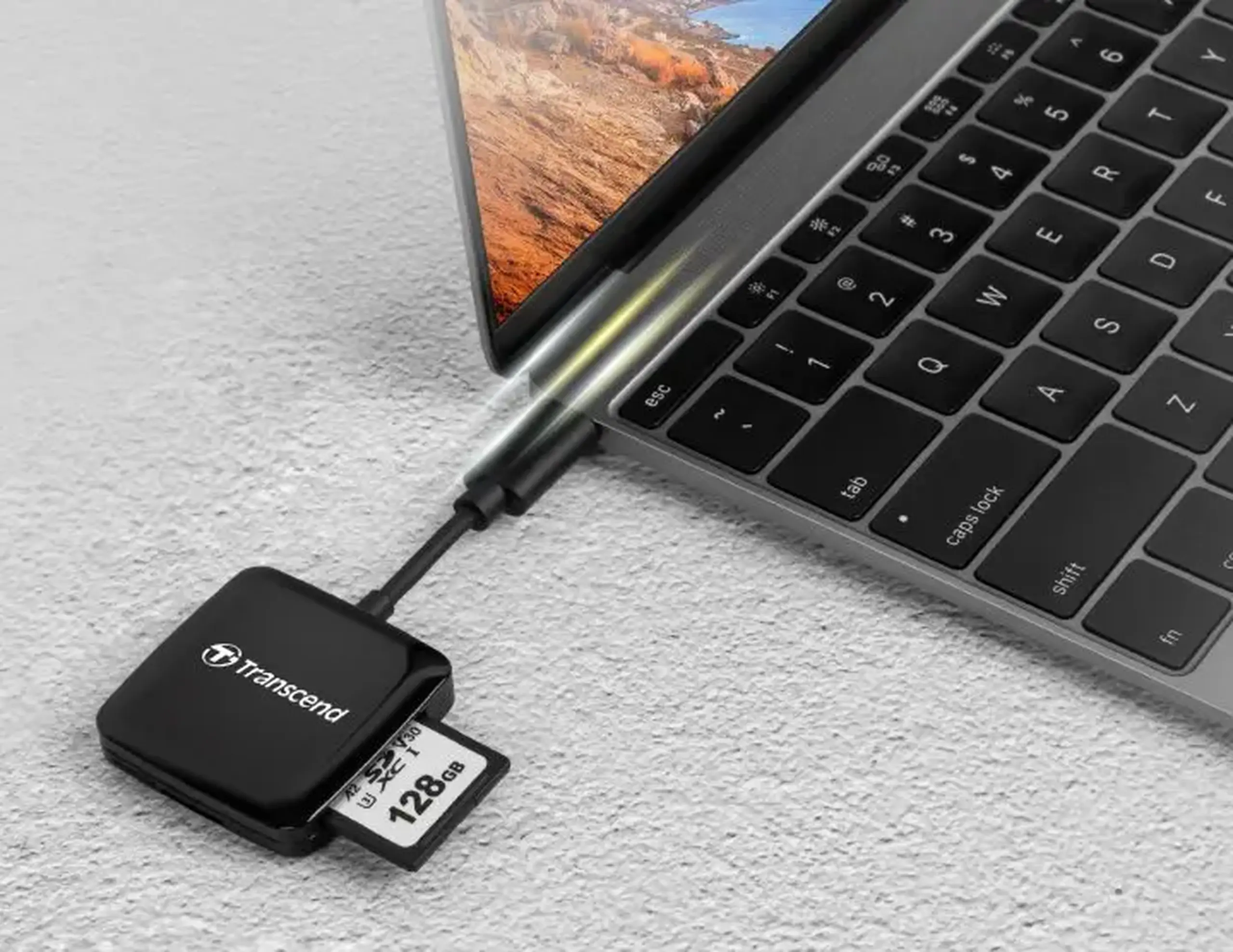Cititor de carduri Transcend "TS - RDC3" Black, USB3.0 Type - C (1xUSB - C 3.0 la 1x microSD, 1x SD - Card)